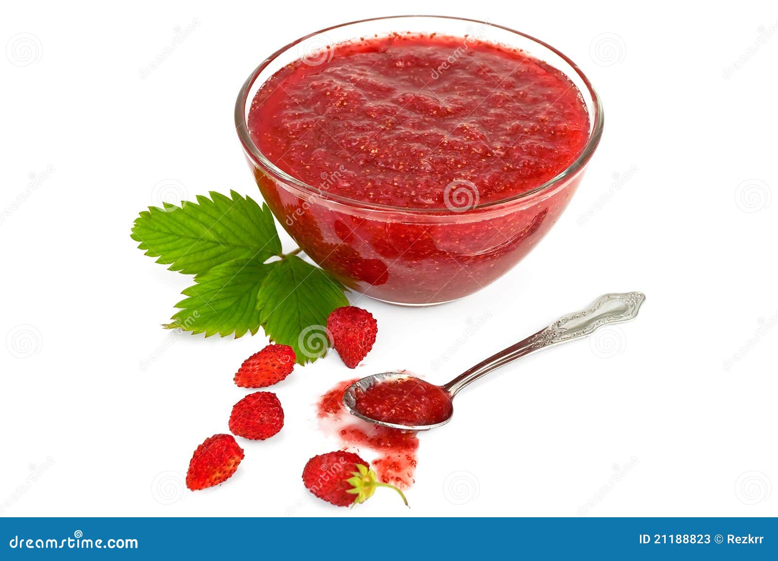 Jam van aardbei met bessen stock afbeelding. Image of dieet 21188823