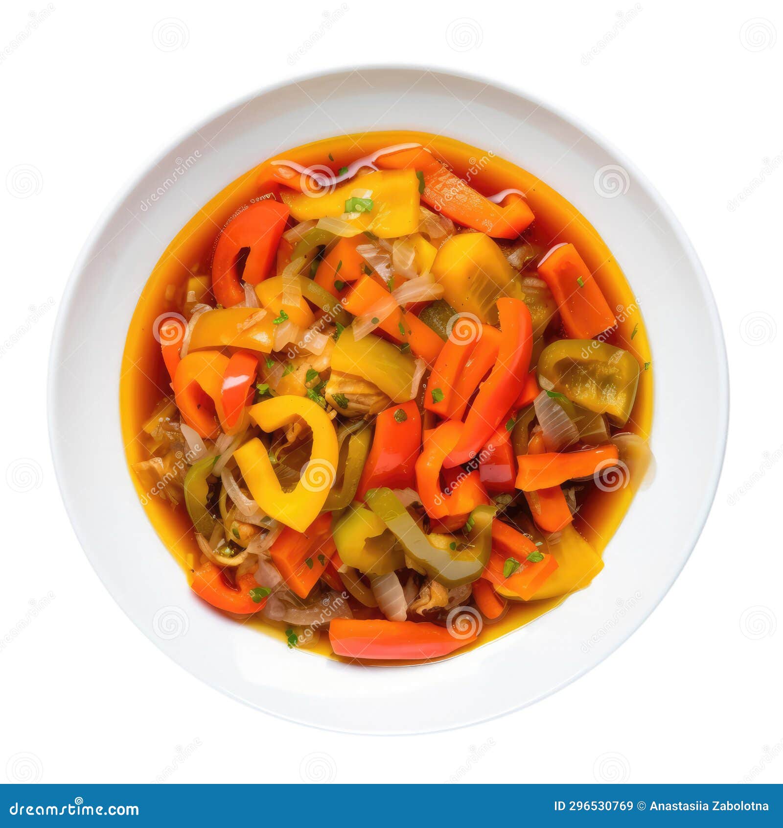 Jamaican Escabeche Jamaican Cuisine. on a White Plate Stock