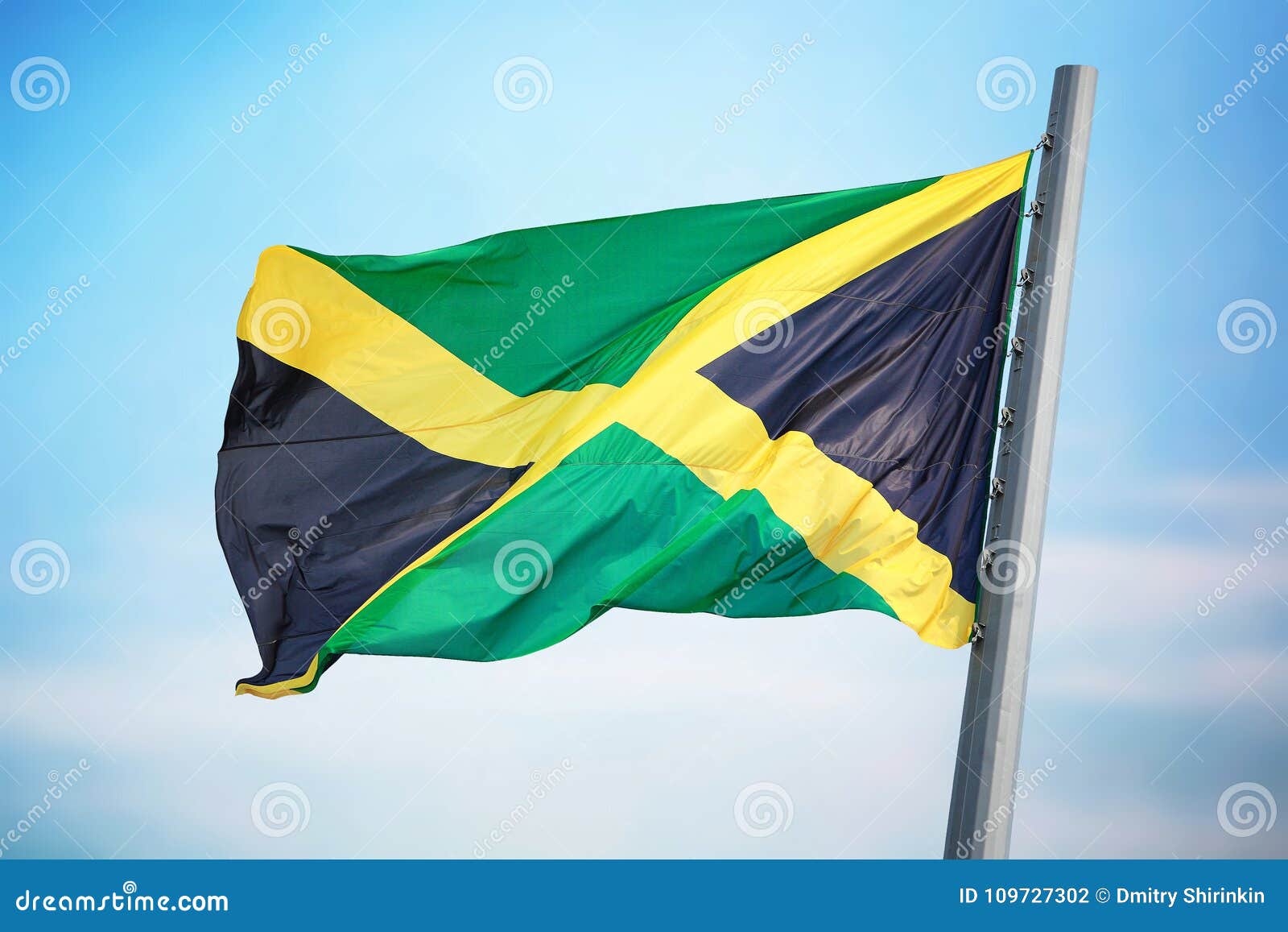 Jamaican flag stock photo. Image of fabric, blowing 109727302