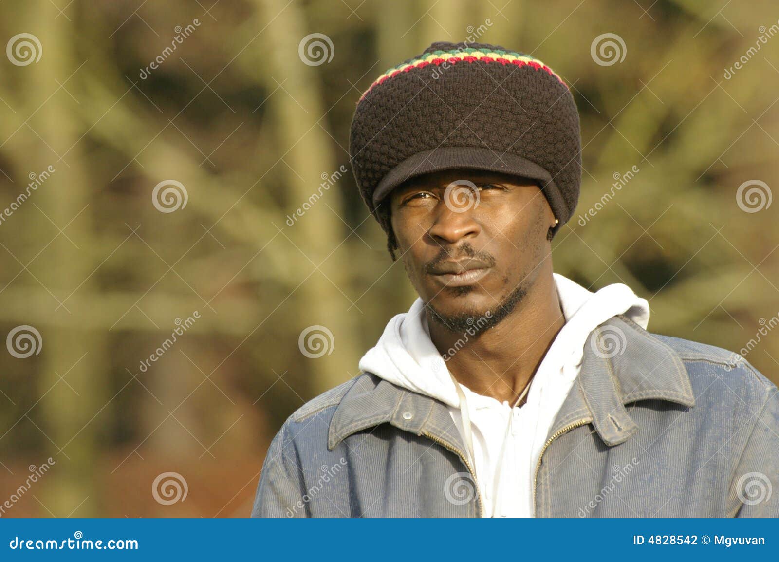 Jamaican hat and portrait stock photo. Image of expression 4828542