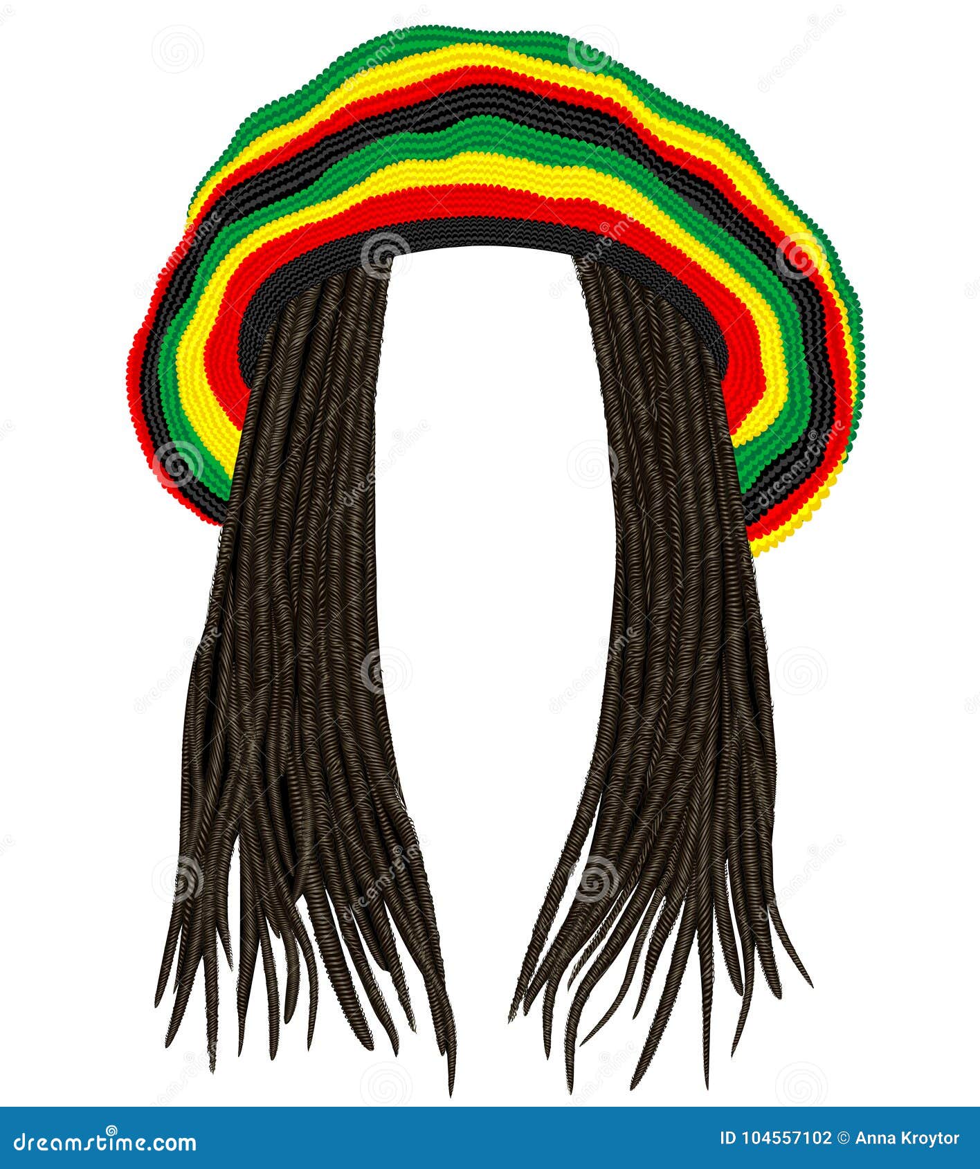 jamaican rasta hat. hair dreadlocks. reggae . funny avatar