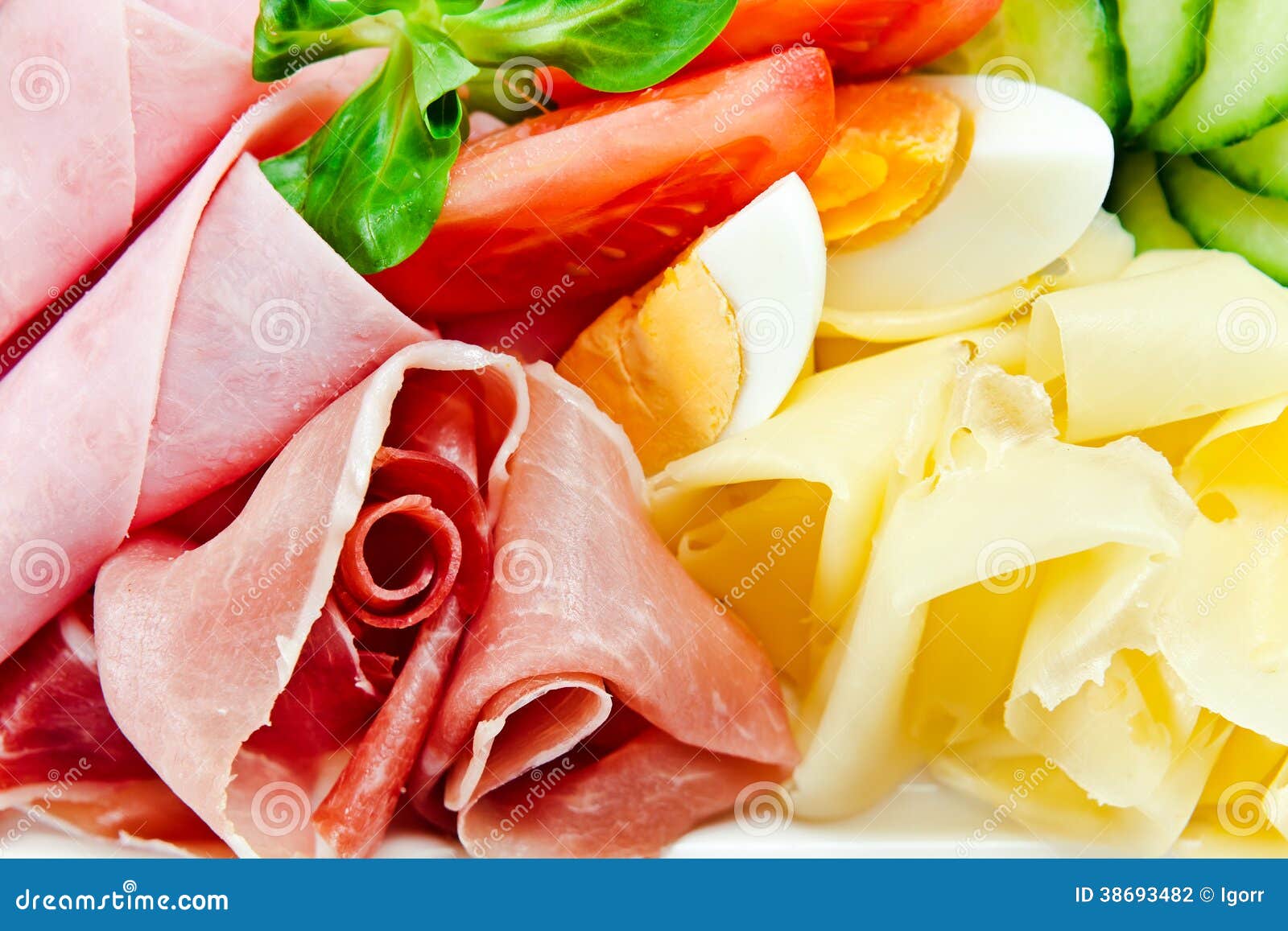 Jambon et fromage photo stock. Image du delicatessen 38693482