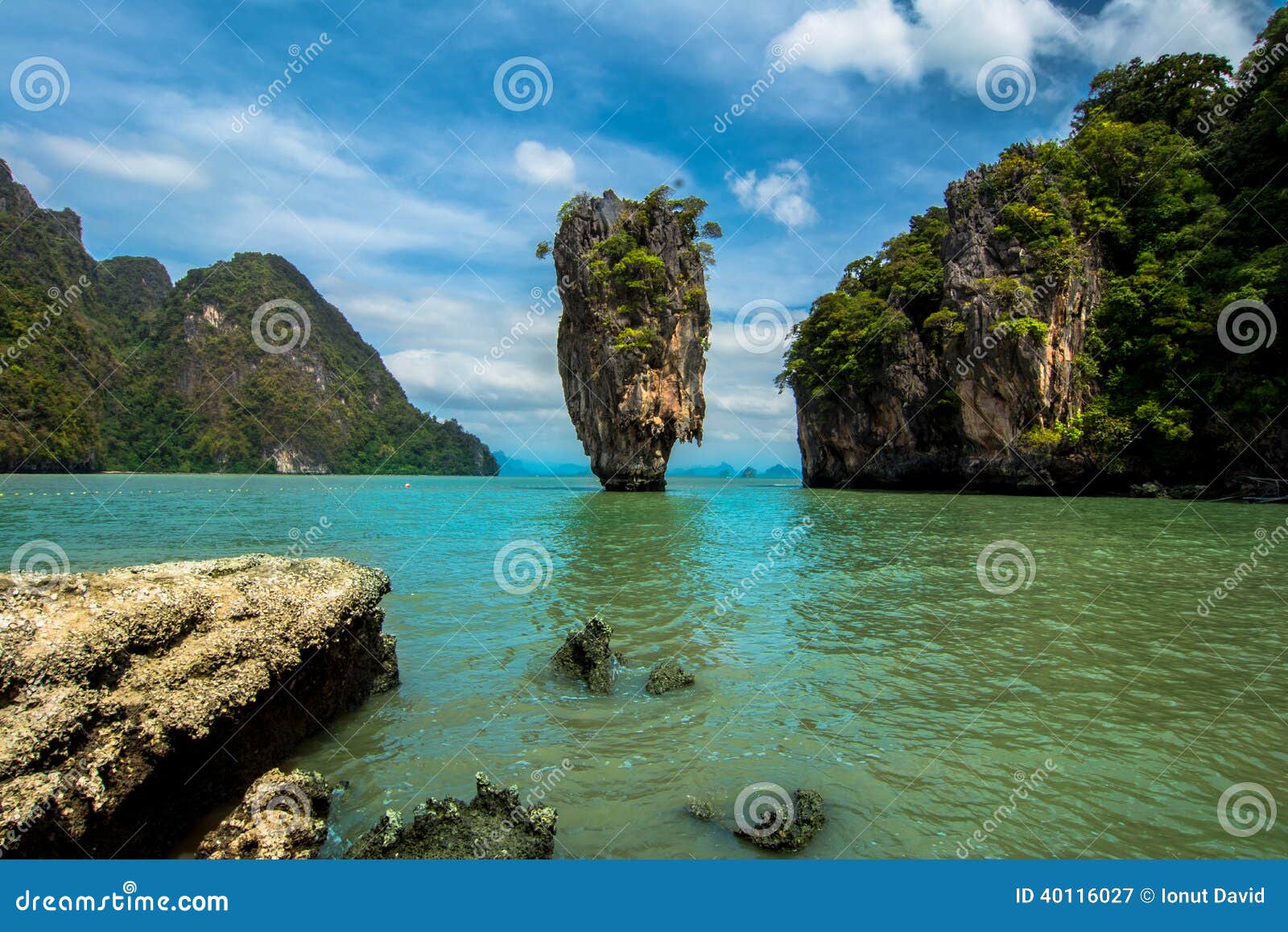 James Bond Island(Koh Tapoo), Thailand Stock Image - Image of blue ...