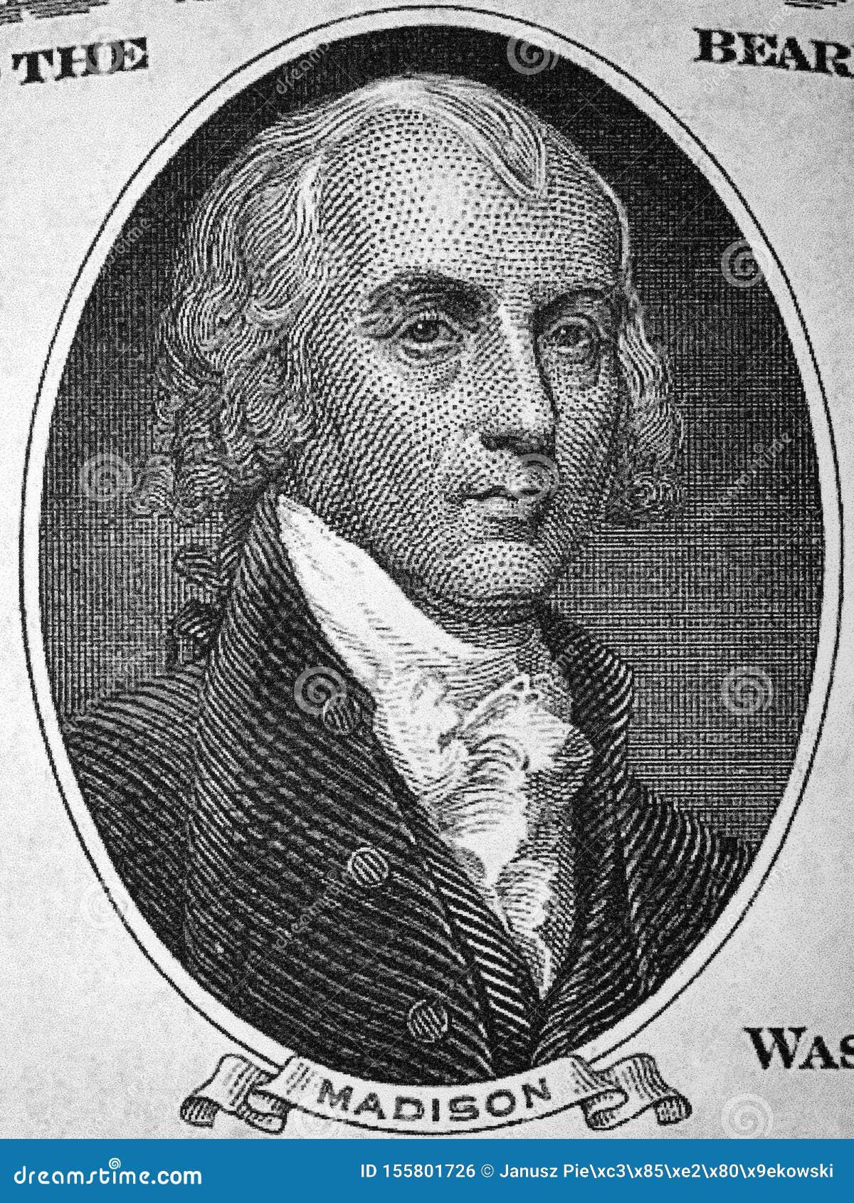 james madison a portrait from old american dollars