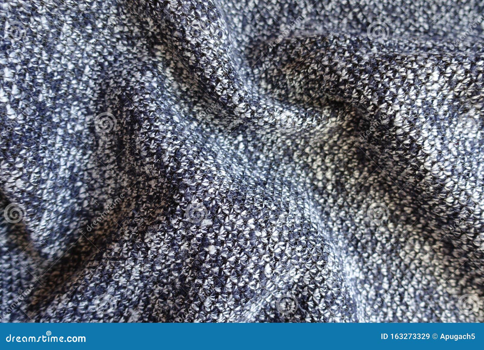 Jammed Blue Grey Melange Woolen Fabric Stock Image - Image of retro ...