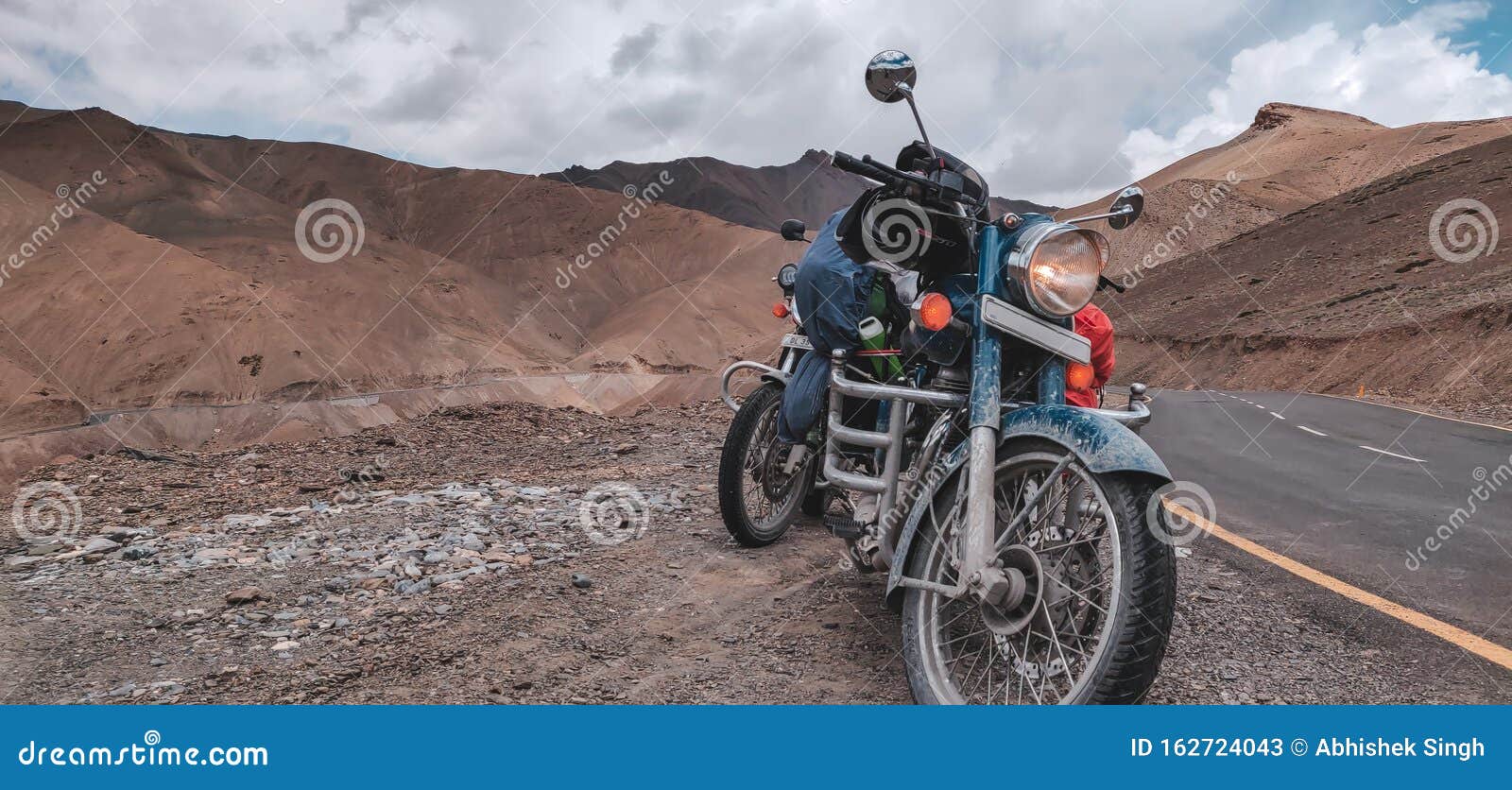 Jammu and Kashmir, India - June 18 2019: a Royal Enfield 350 Classic Bike  Storing by En Route Leh, Ladakh Editorial Stock Photo - Image of brand,  kargil: 162724043