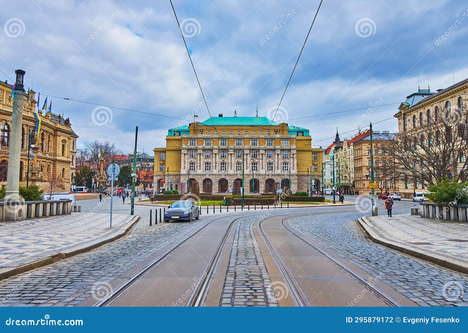 jan palach square and charles university corp, prague, czechia