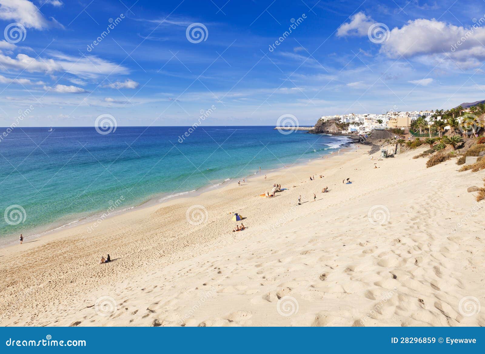 Jandia Beach And The Old Town Of Morro Jable Stock Image Image