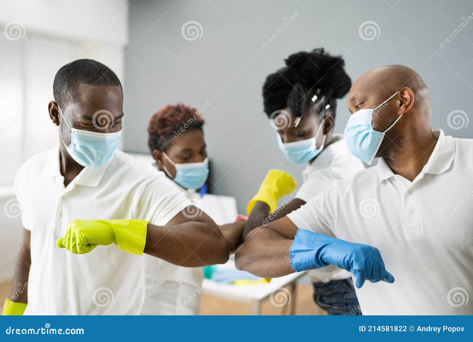 Janitor Cleaner Team stock photo. Image of employment 214581822
