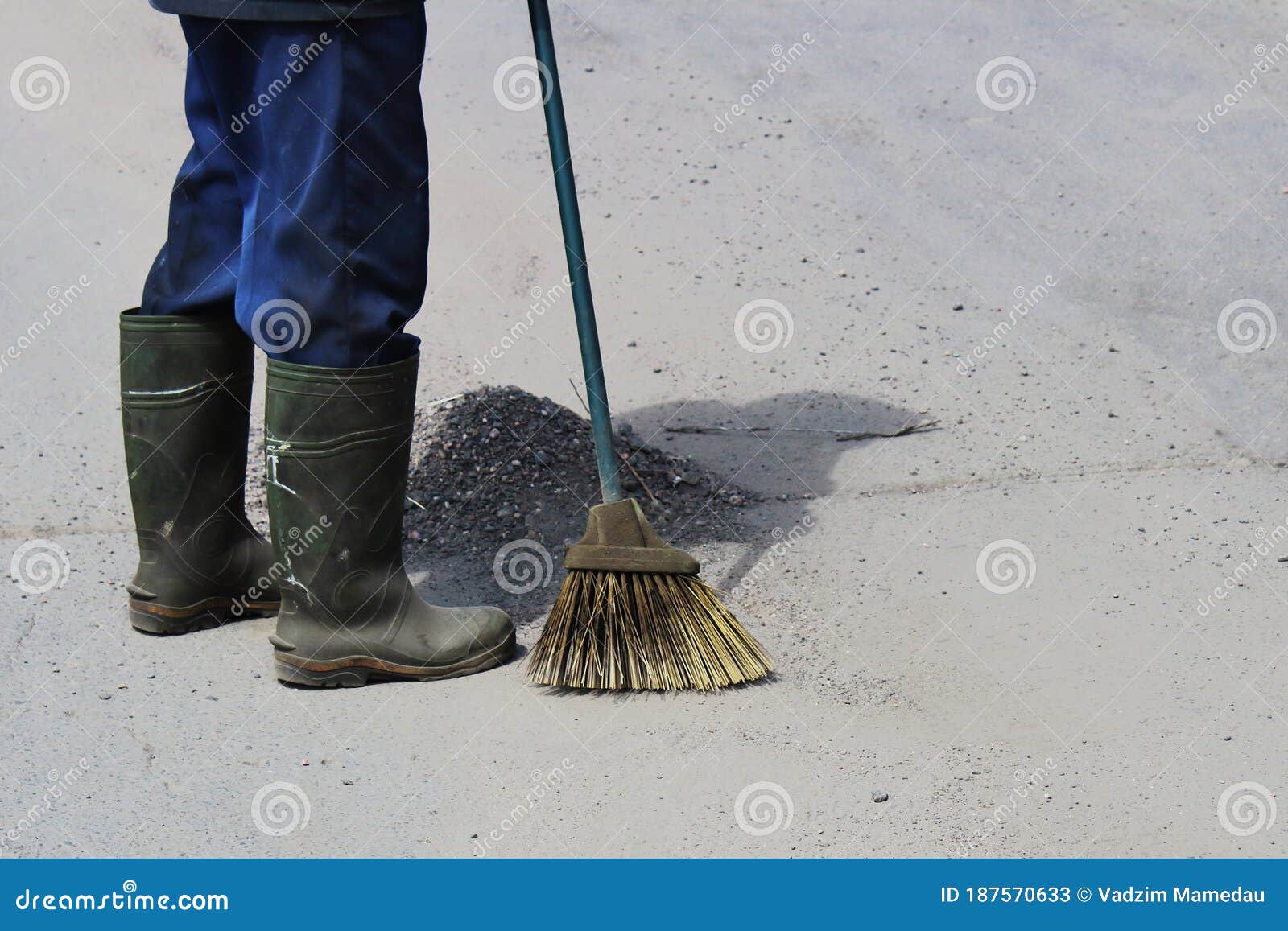The Janitor is Cleaning the Area Stock Image Image of classroom