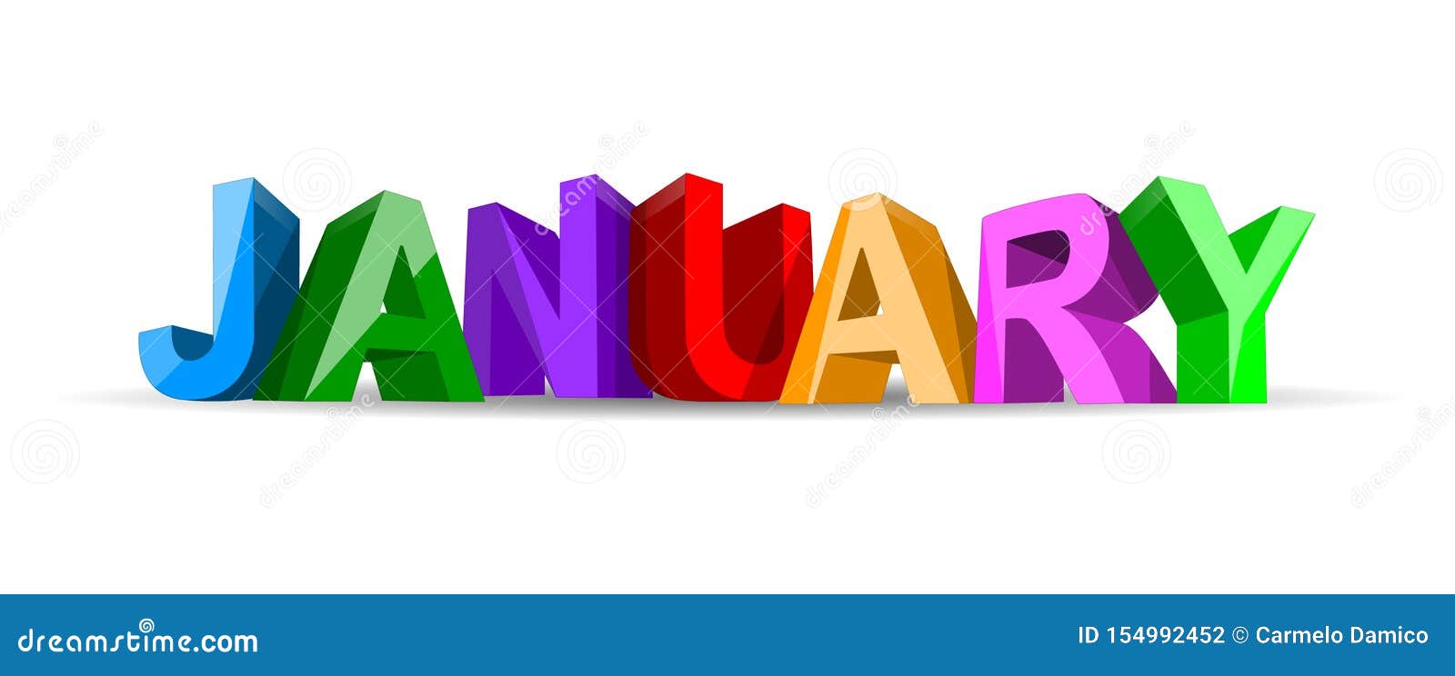 January stock illustration. Illustration of month, calendar 154992452