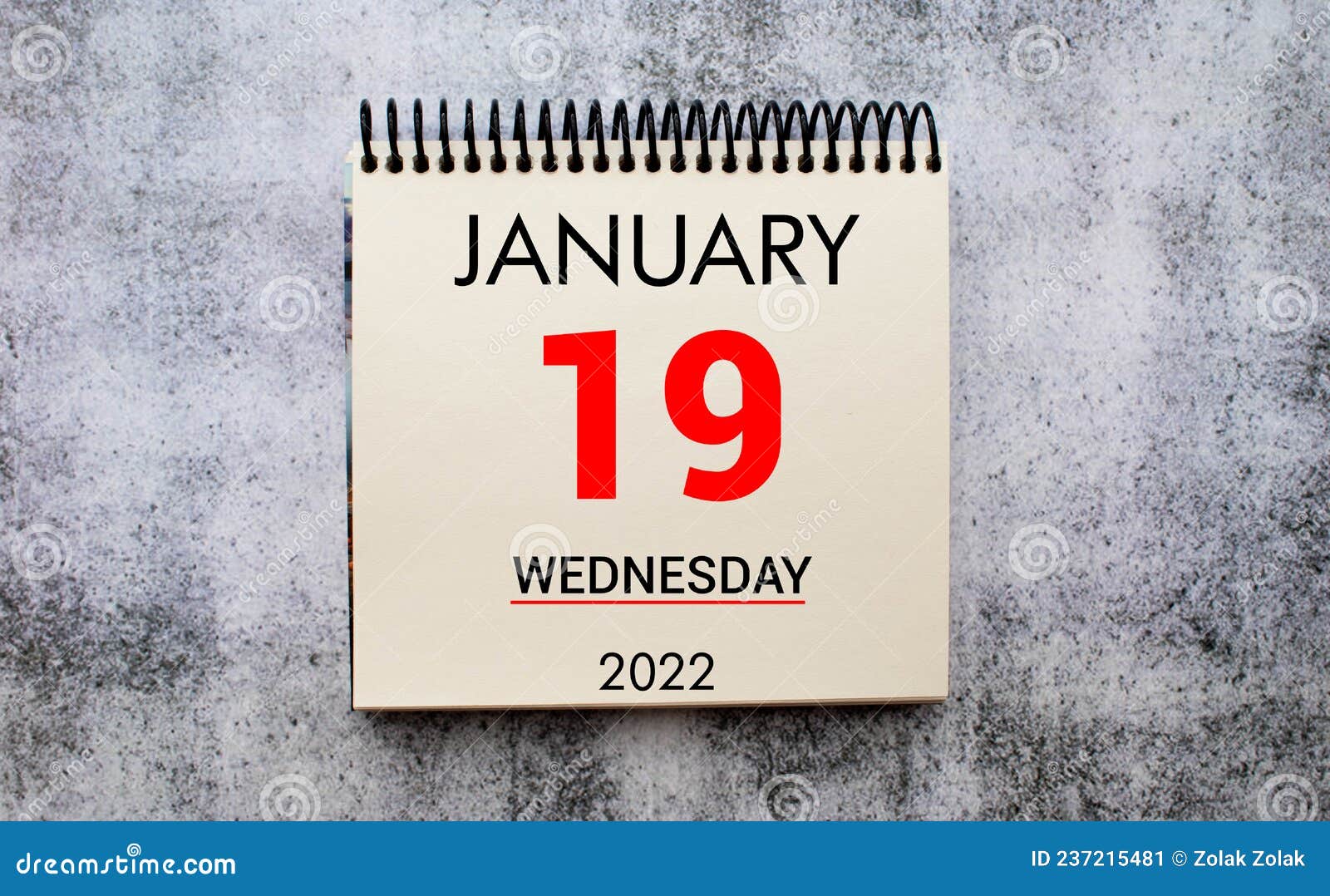 January 19 Calendar. Part of a Set, Concept Stock Image Image of