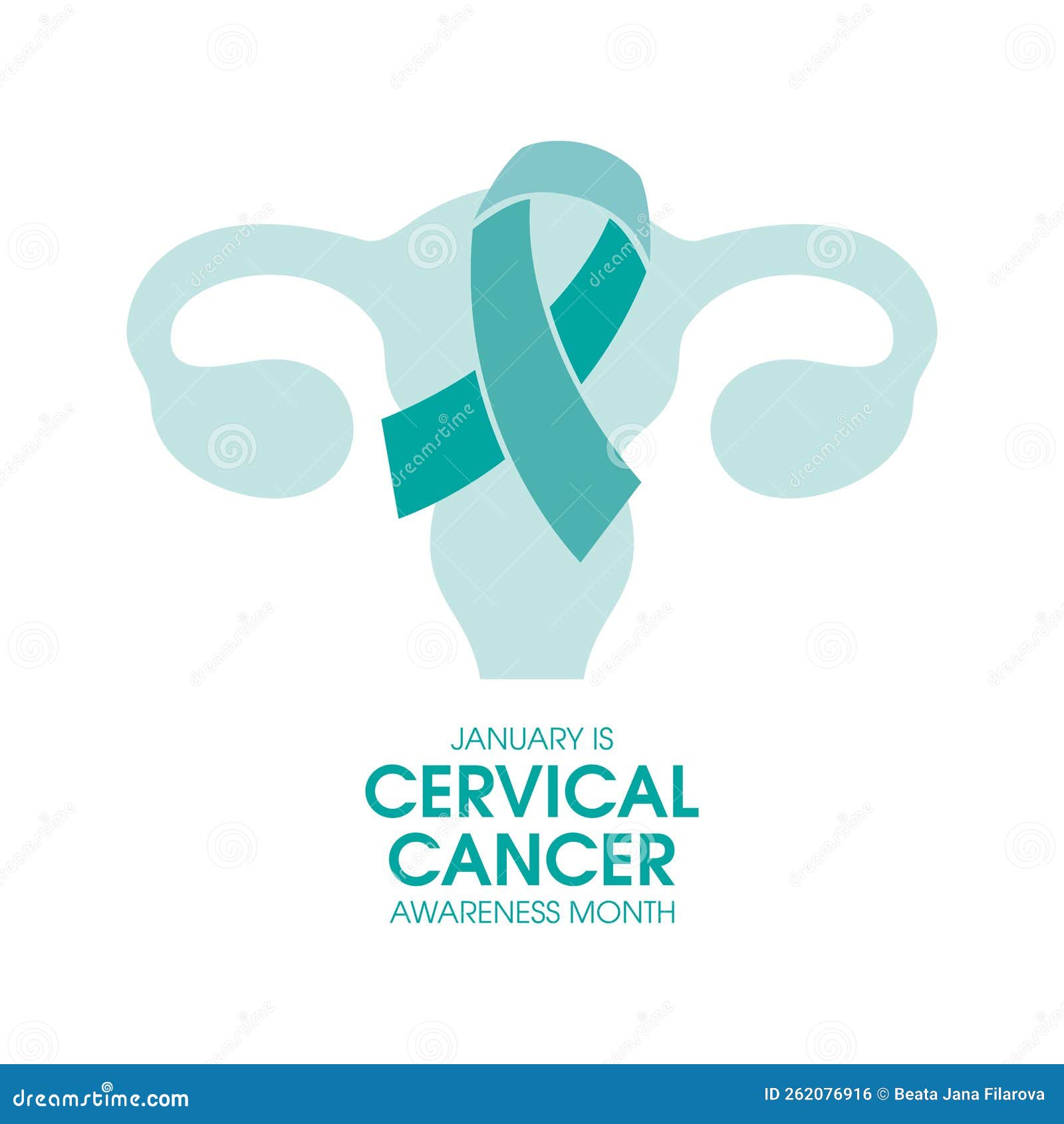 January is Cervical Cancer Awareness Month Vector Stock Vector ...