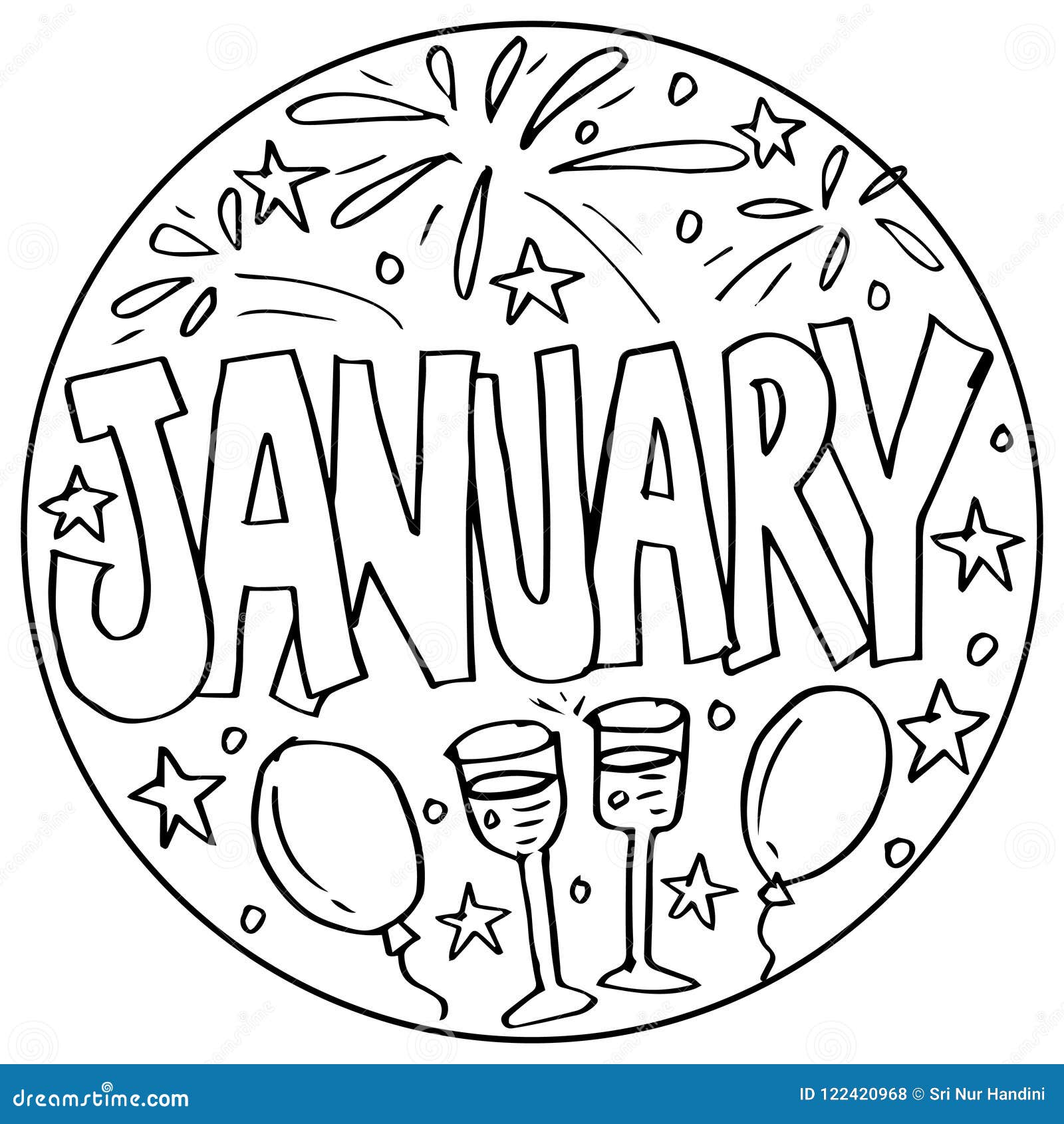 january coloring pages