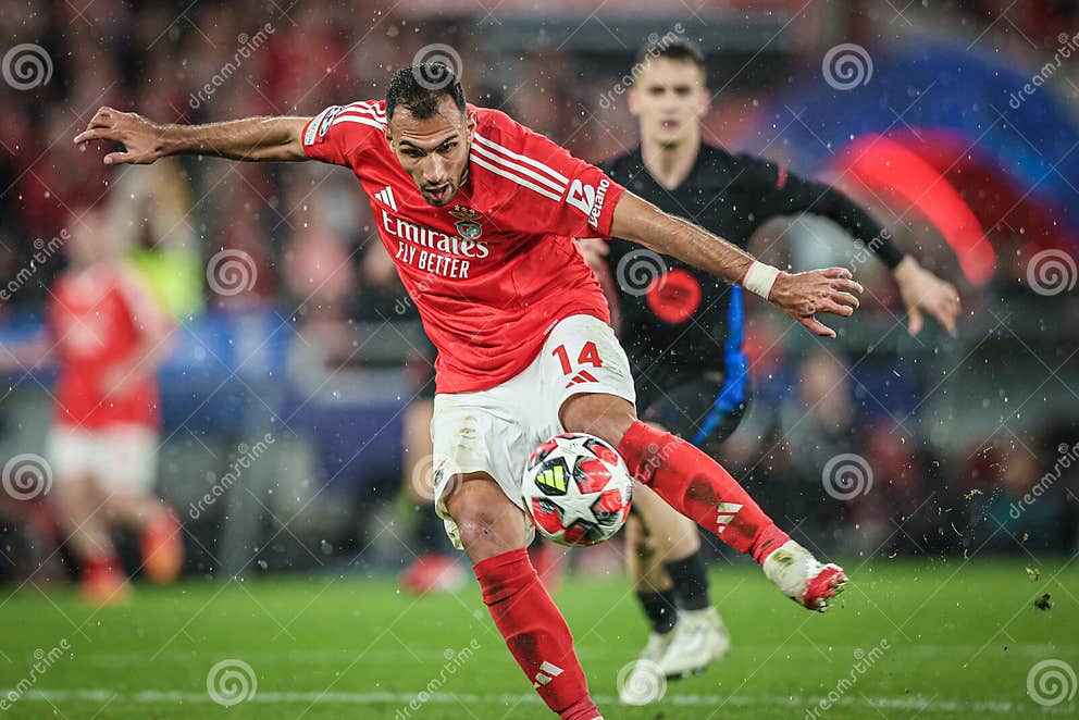 UEFA Champions League Benfica Vs Barcelona Evangelos Pavlidis of