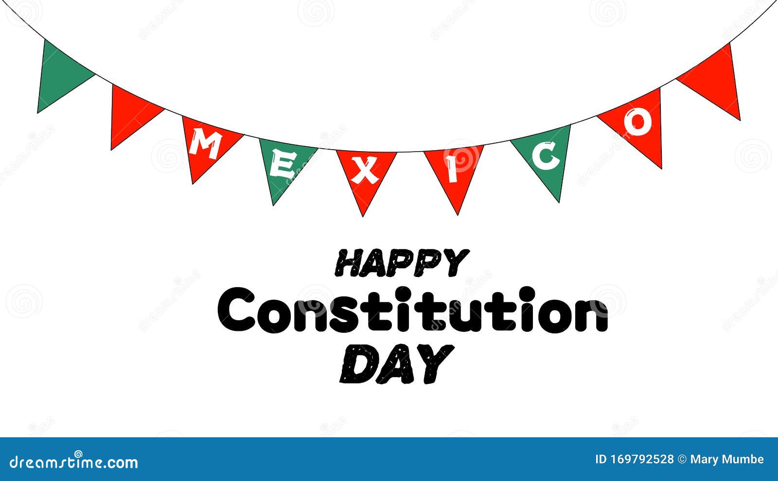 Happy Constitution Day Mexico Stock Illustration Illustration of