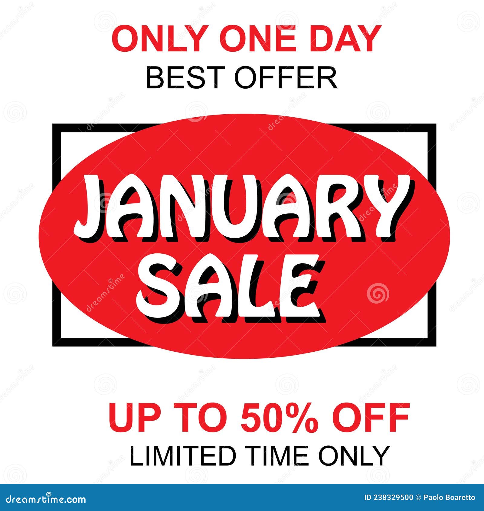 january vendita banner. sale offer price sign. brush  banner.