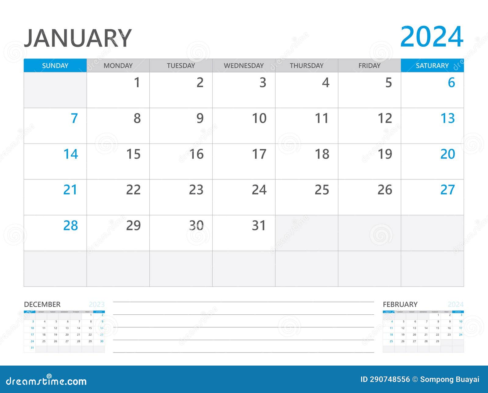 january 2024 year, calendar planner 2024 and set of 12 months, week start on sunday. desk calendar 2024 , simple and clean
