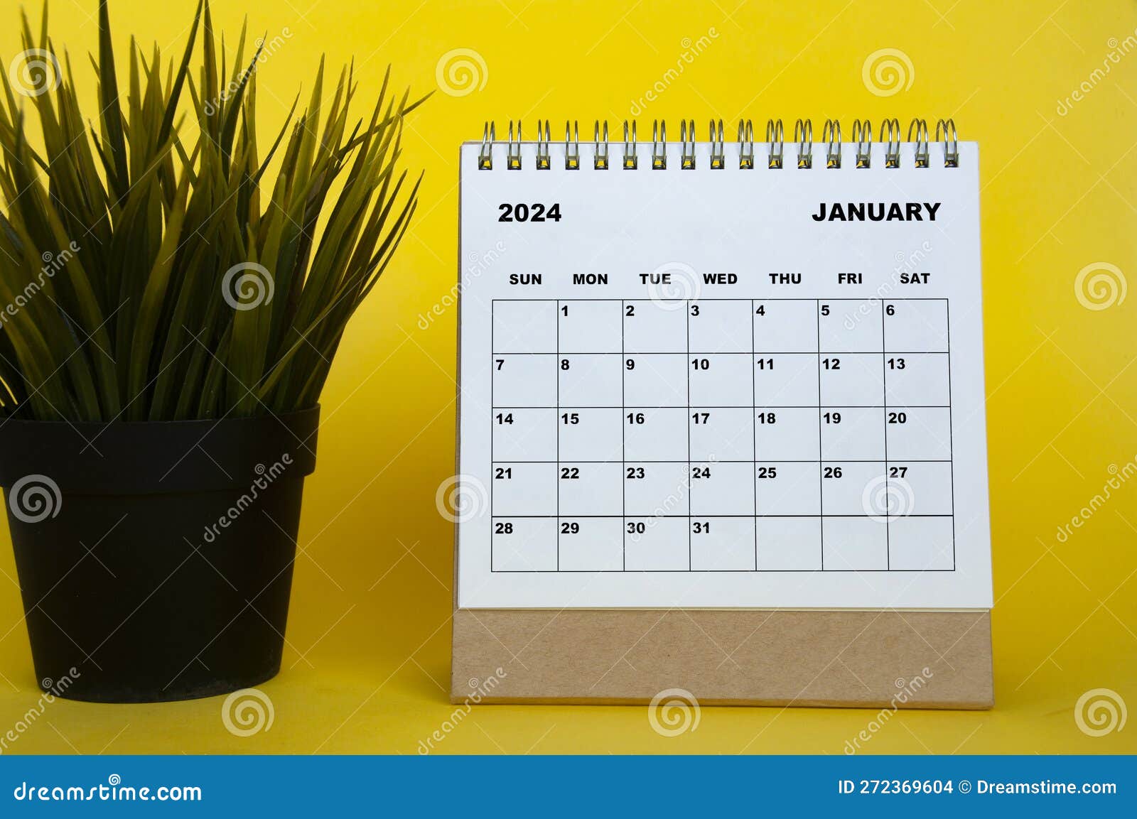 Illustration 3d Du Calendrier De Table De Janvier 2024