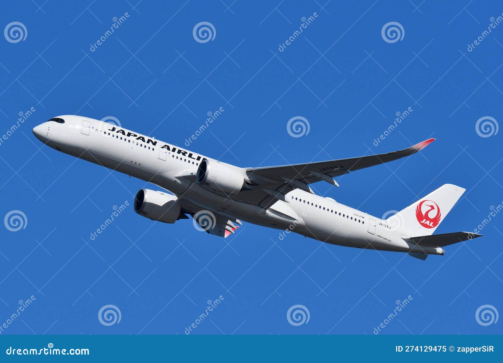 Japan Airlines (JAL) Airbus A350-900 (JA12XJ) Passenger Plane