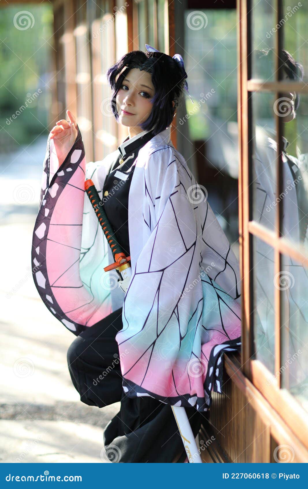 Japan Anime Cosplay Portrait of Girl with Comic Costume with Japanese Theme  Garden Stock Photo - Image of lady, fantasy: 227060618