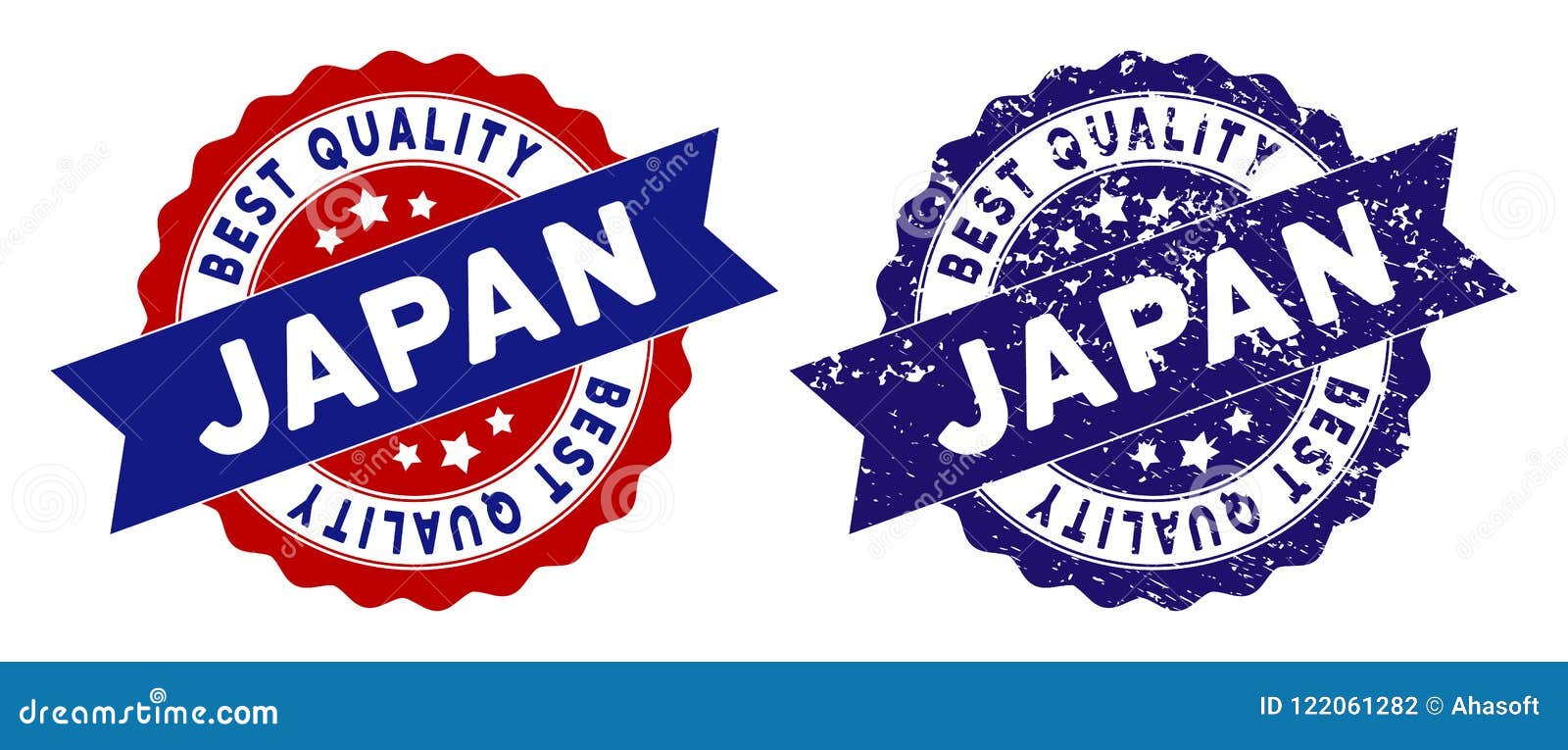 Japan Best Quality Stamp with Grungy Surface Stock Vector ...