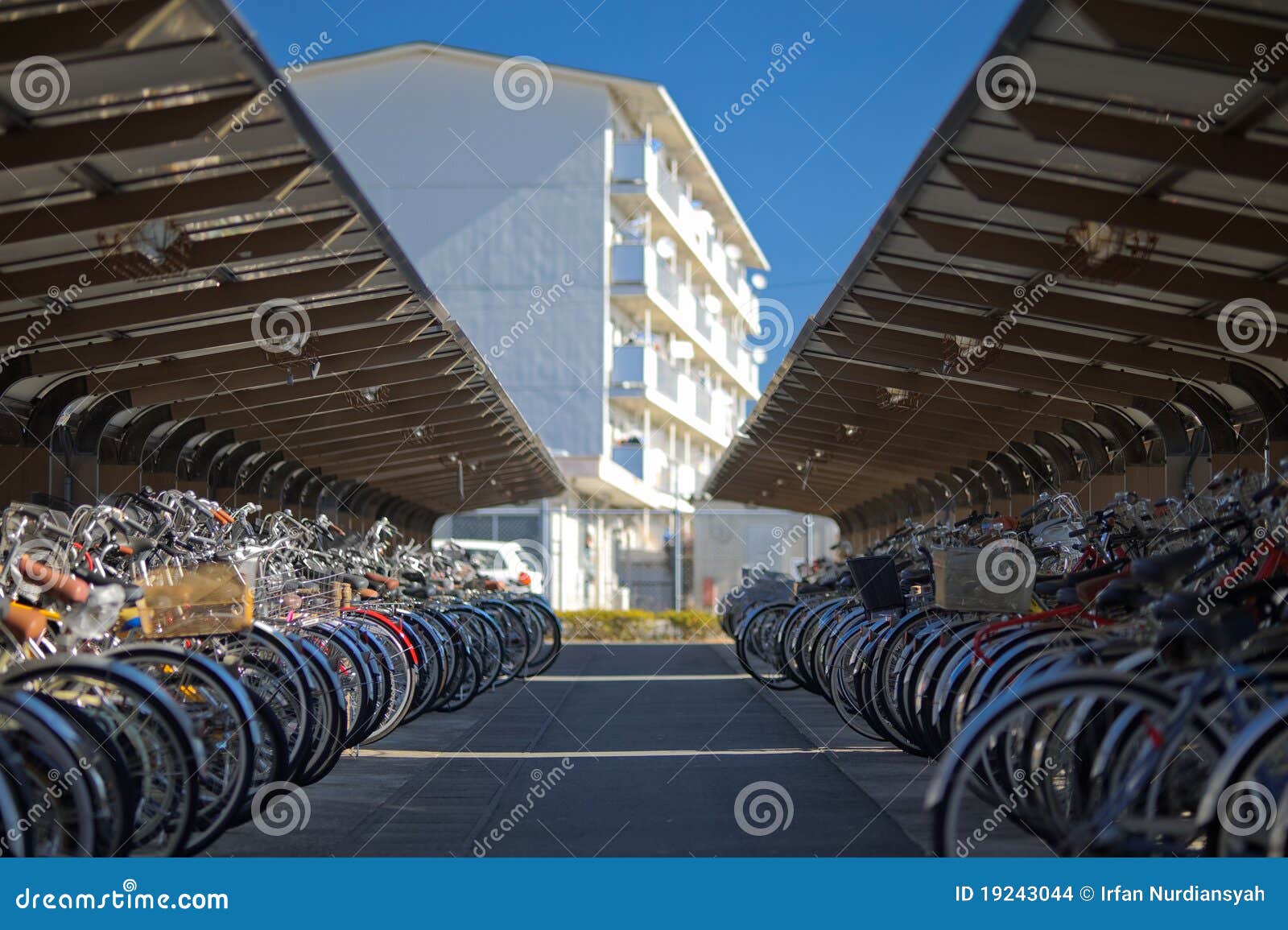 Japan bicycle parking lot editorial stock image. Image of work 19243044