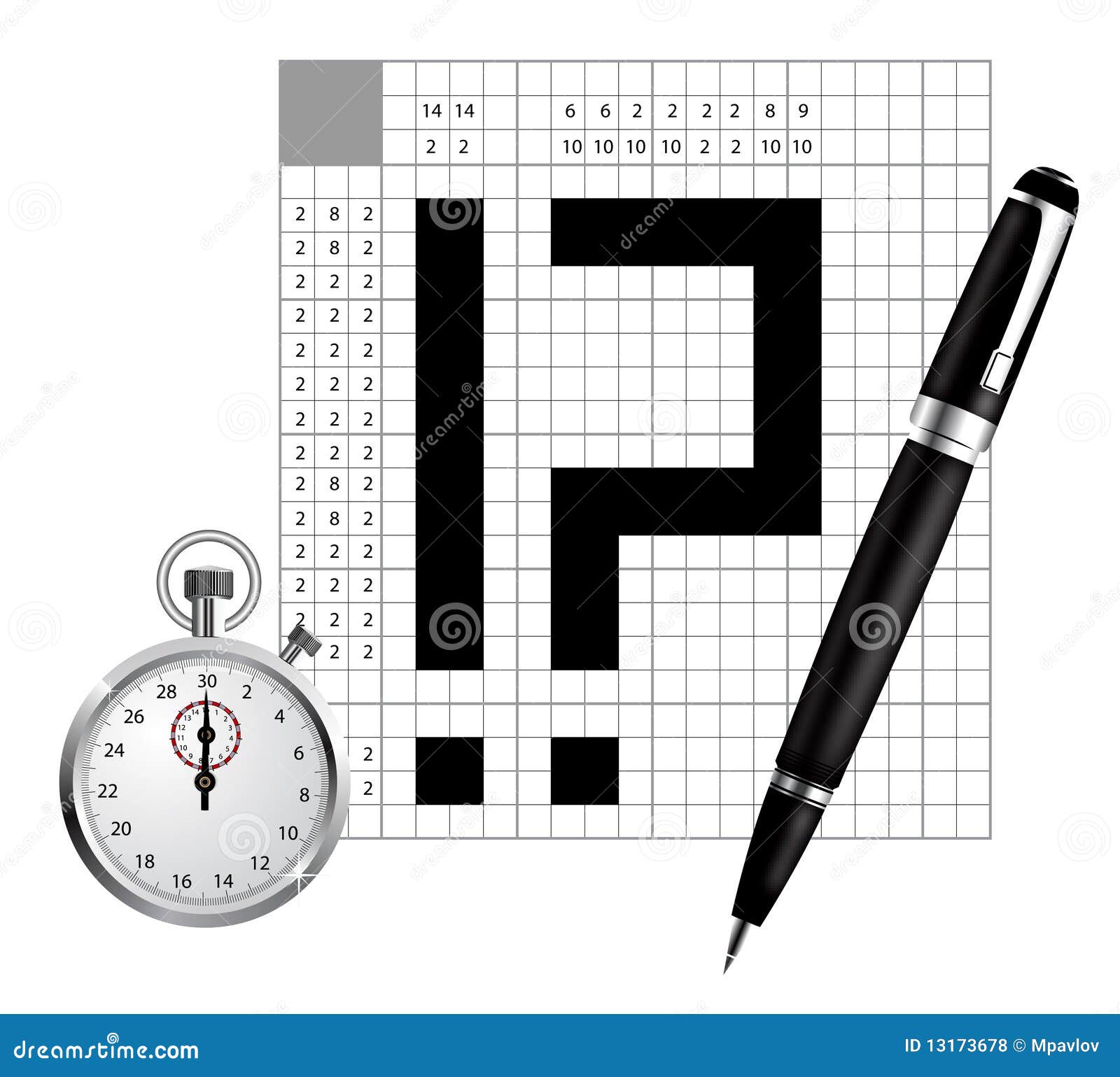 Japan crossword stock vector Illustration of shapes 13173678