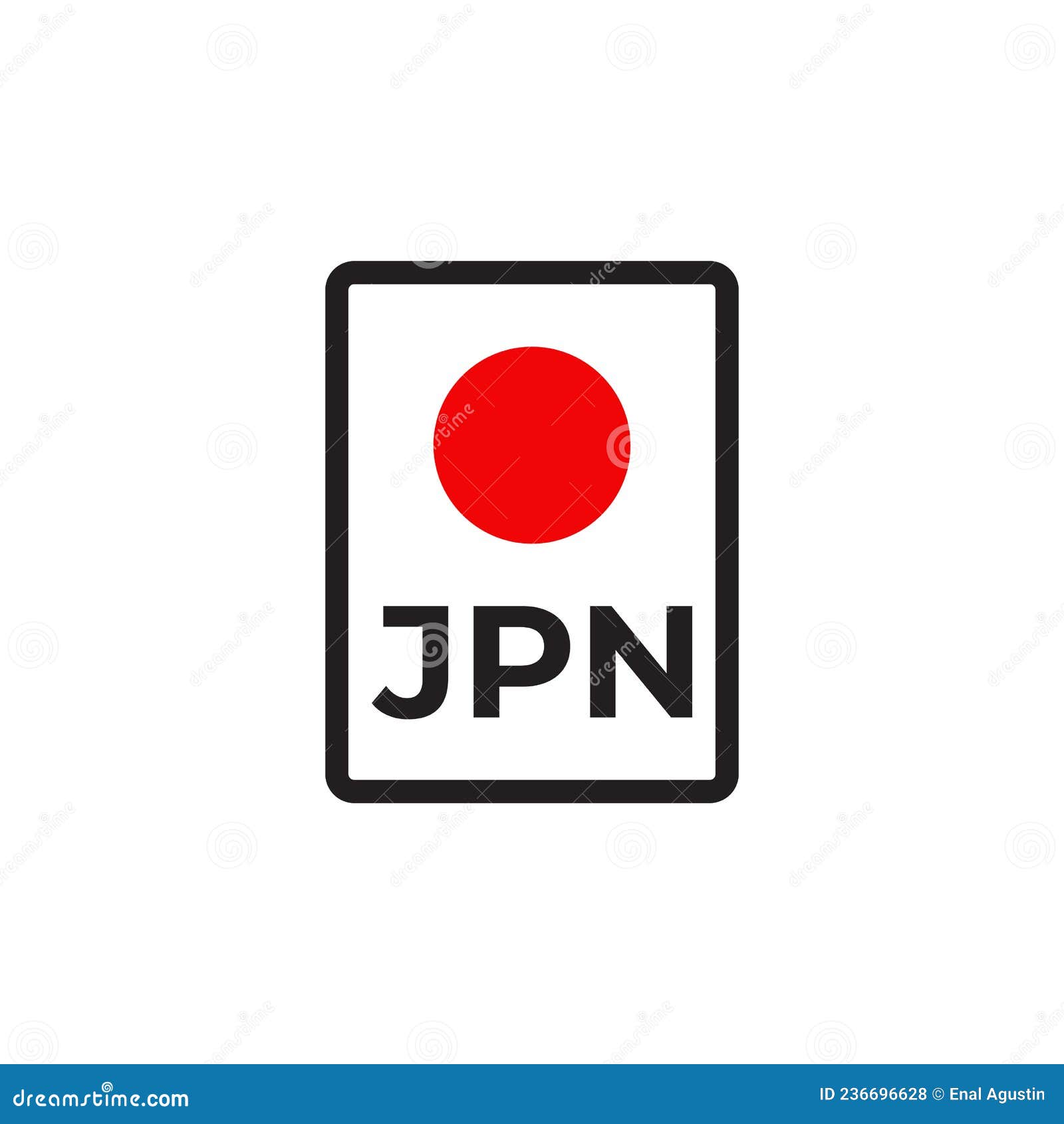 Japan Flag Icon Emblem Logo Design Stock Vector Illustration of