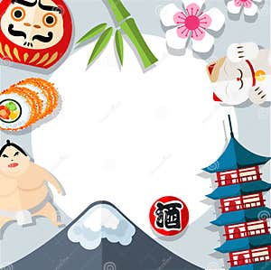 Japan Frame Design Stock Image CartoonDealer 71957953