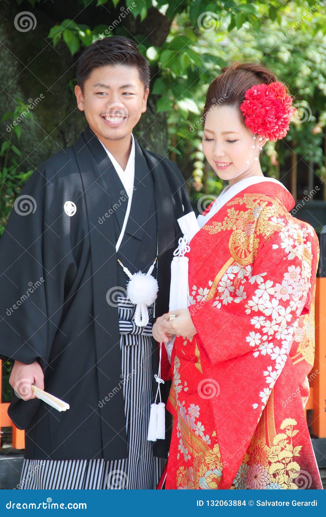 Beautiful Bride and Groom Wearing ...