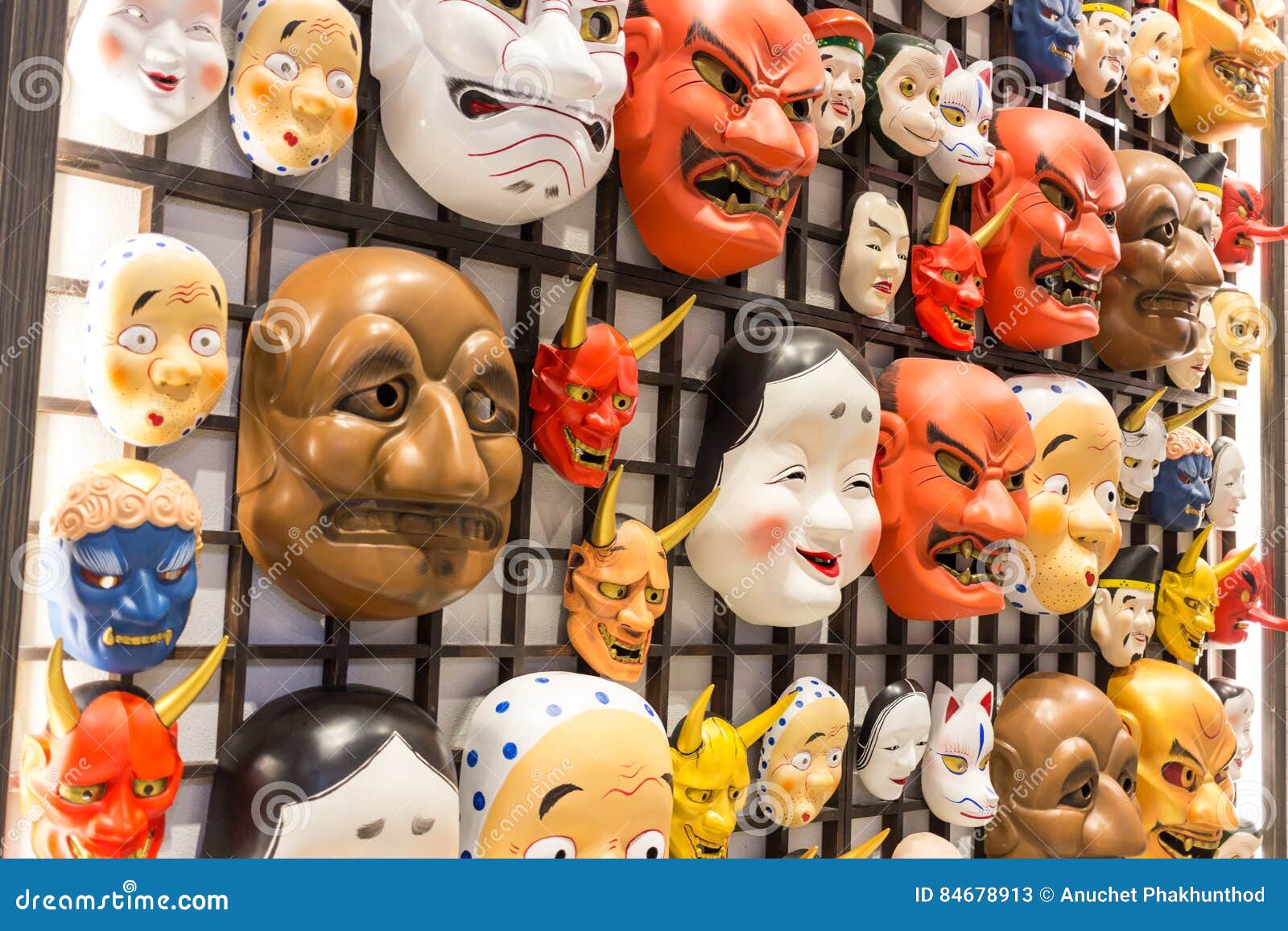 Japan mask culture. editorial stock photo. Image of happy 84678913