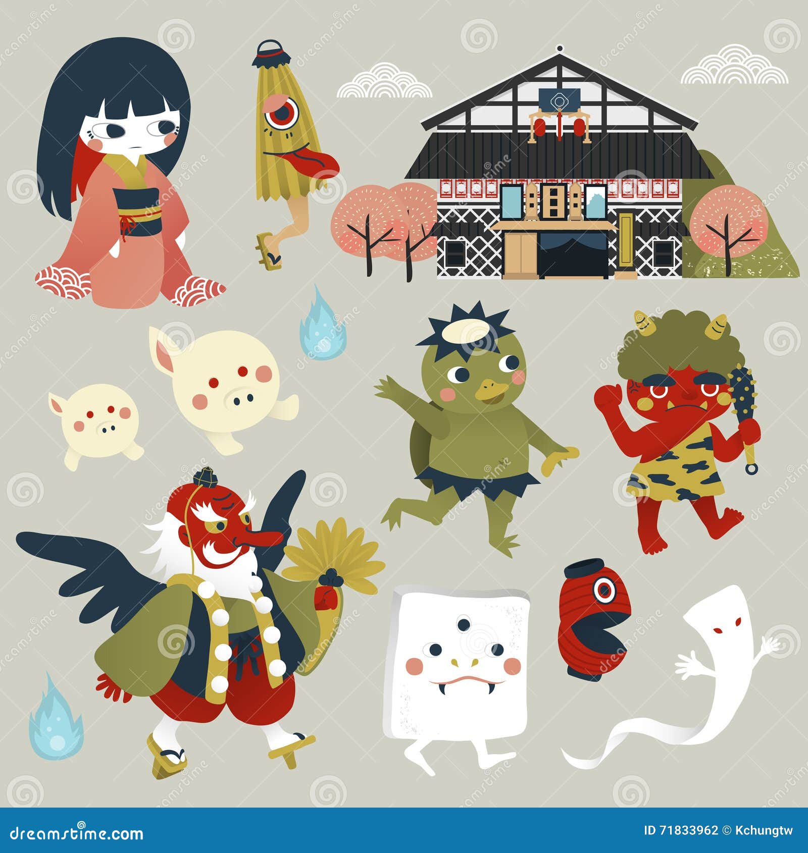 Japan Monster Collection Stock Illustration Illustration Of Trip Japan Monster Collection Stock Illustration Illustration Of Trip
