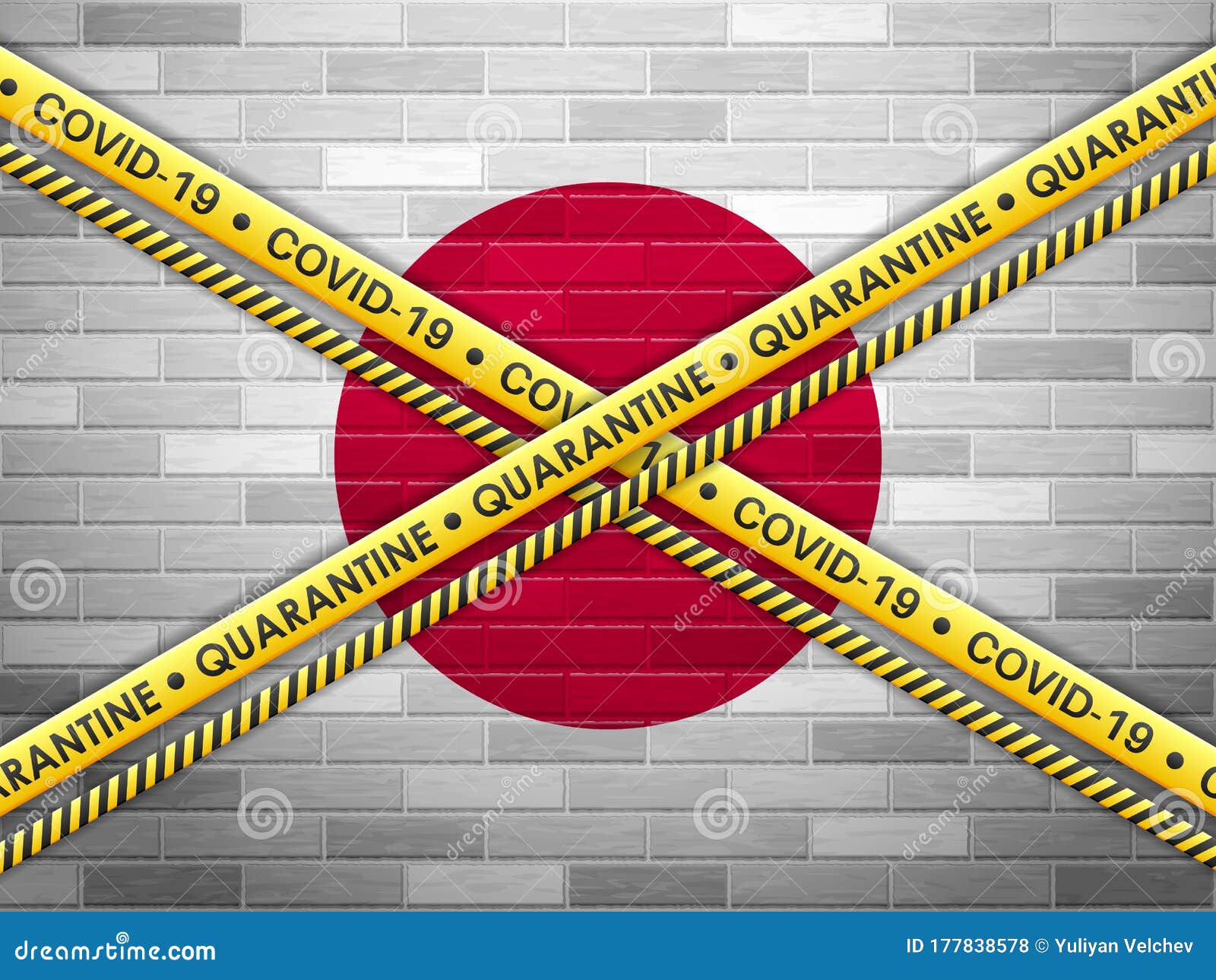 Japan in quarantine stock vector. Illustration of architecture 177838578