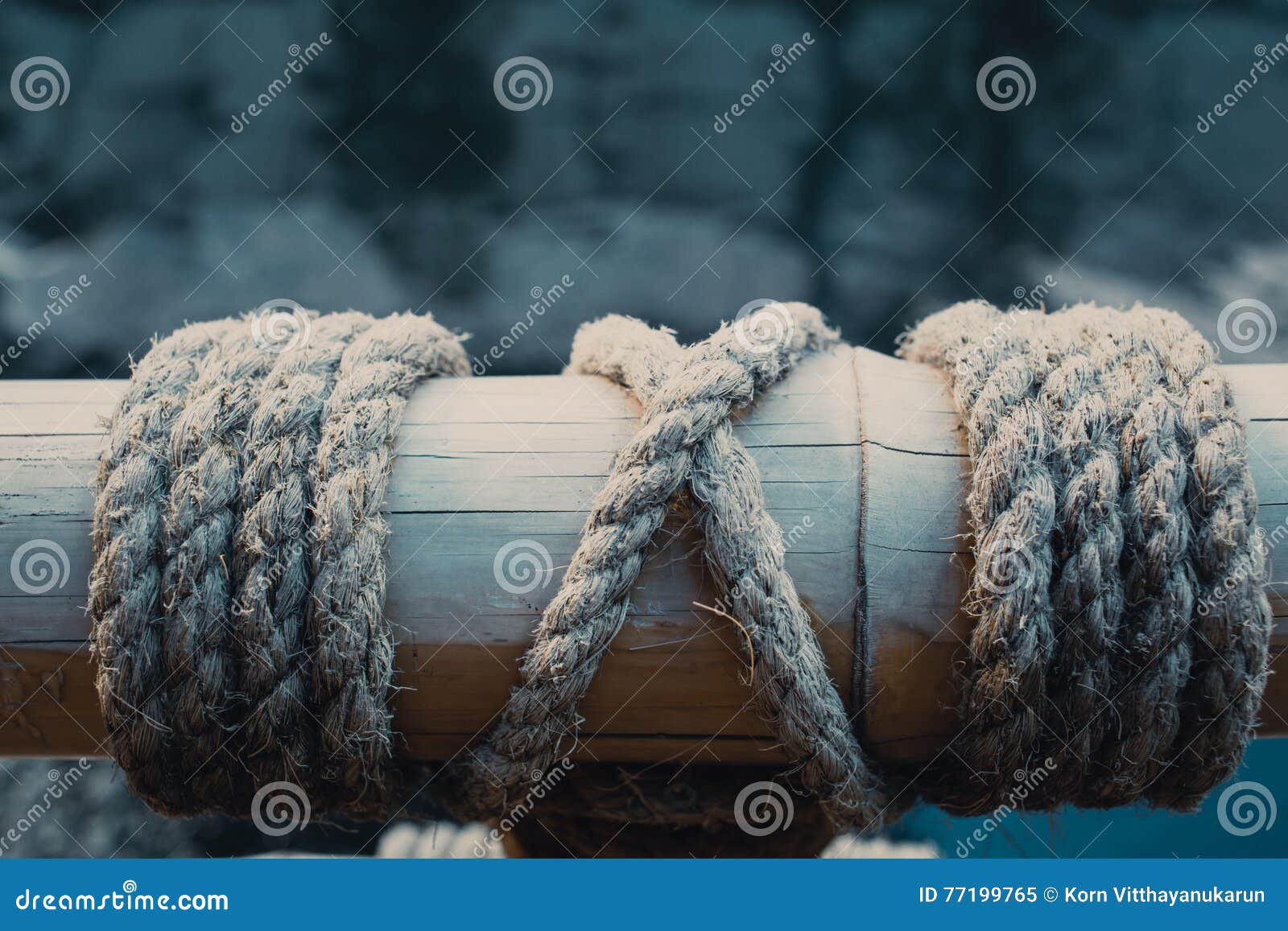 Japan Style Bamboo Rope Tire. Stock Image - Image of technic, rope
