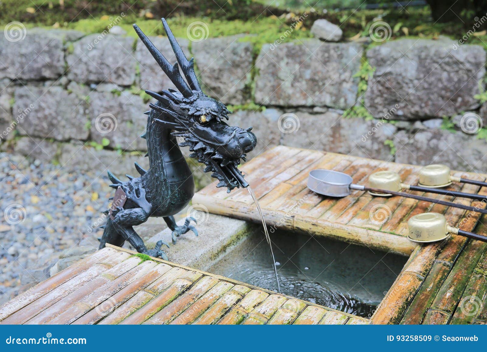 Japanese bamboo fountain stock image. Image of japanese - 93258509