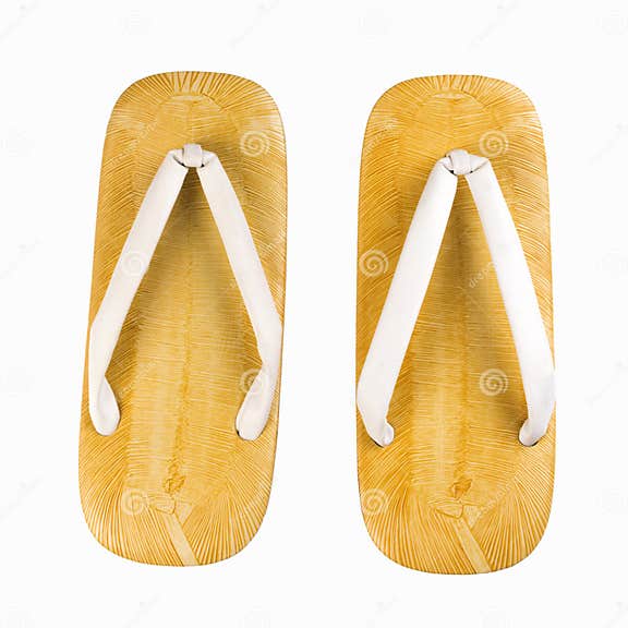 Japanese bamboo slippers stock photo. Image of shoe, isolated - 84605684