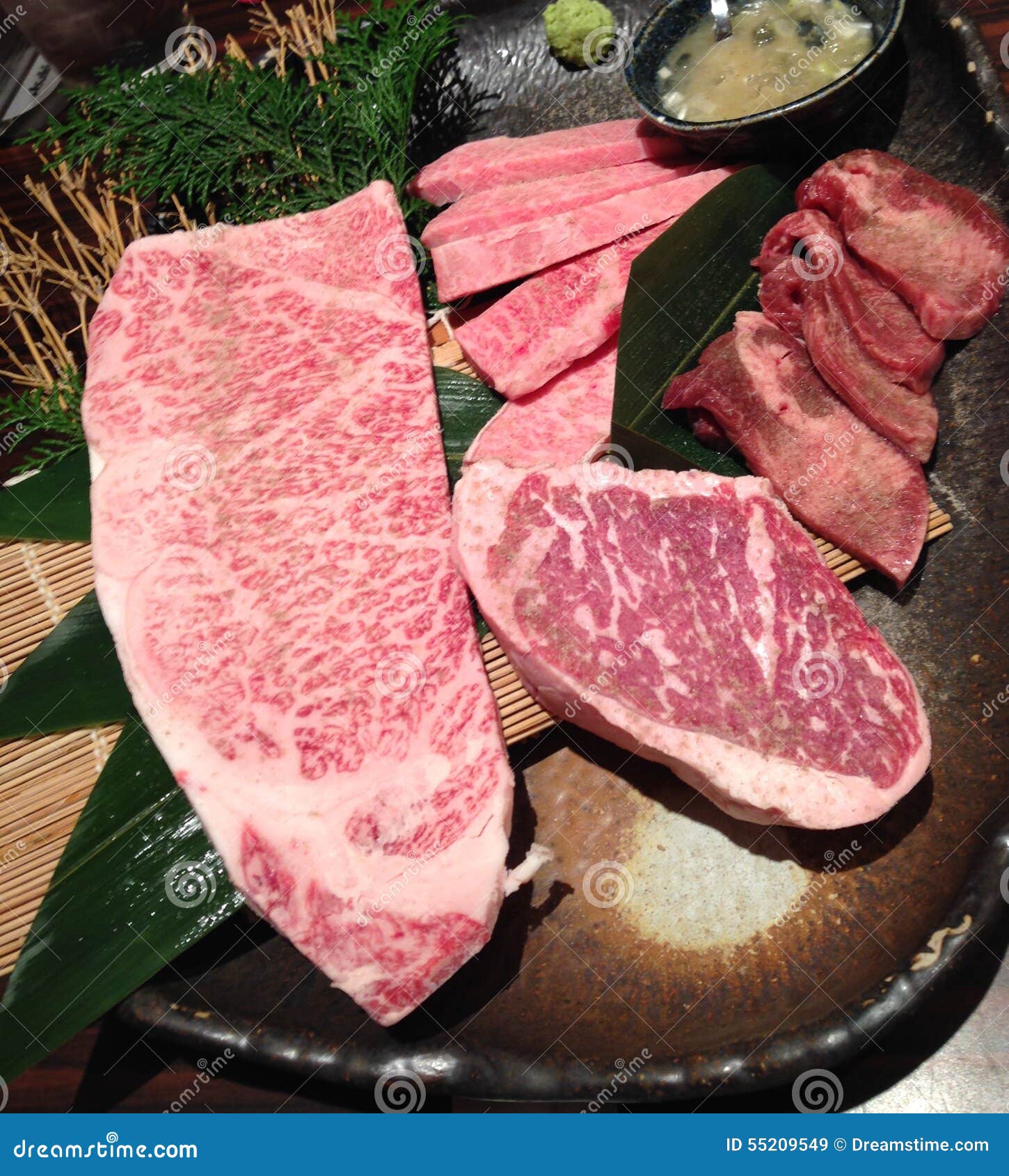Japanese BBQ A5 Fresh beef stock image. Image of yummy 55209549