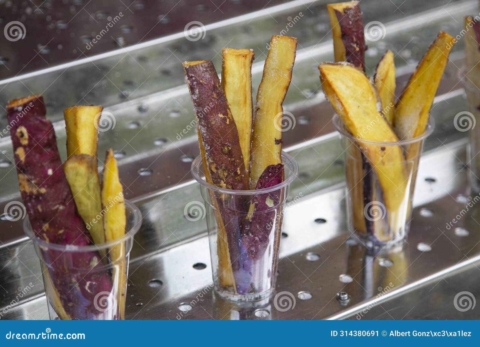 Japanese Sweet Potatoes (Yaki Imo) in a Street Food Stall in Kyoto