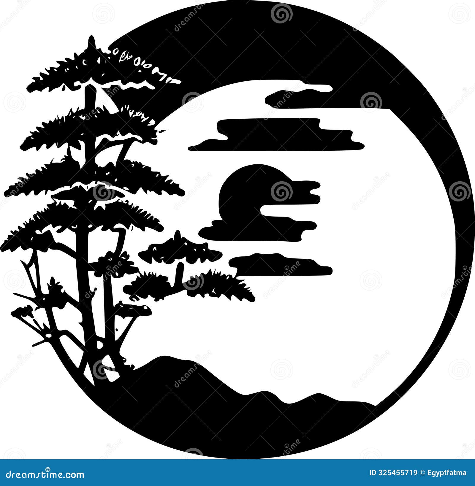 japanese - black and white  icon -  