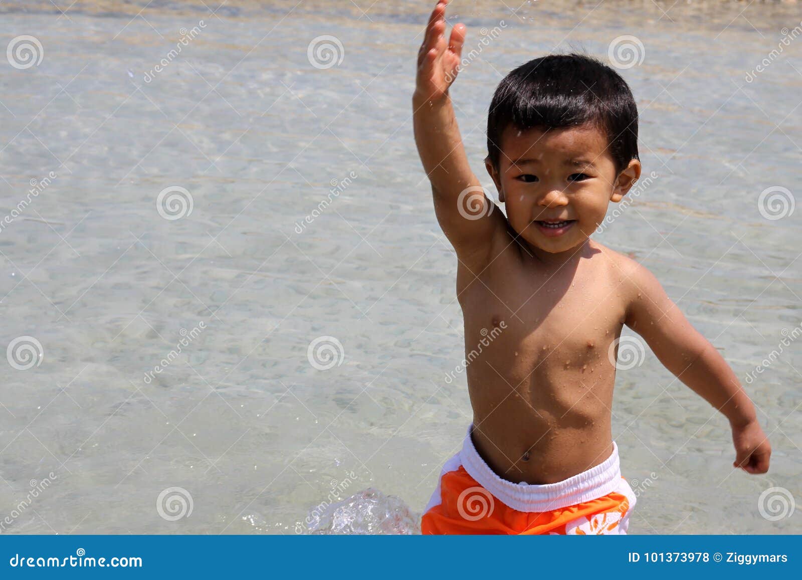 Child Water Sky Sun Summer - a Royalty Free Stock Photo 