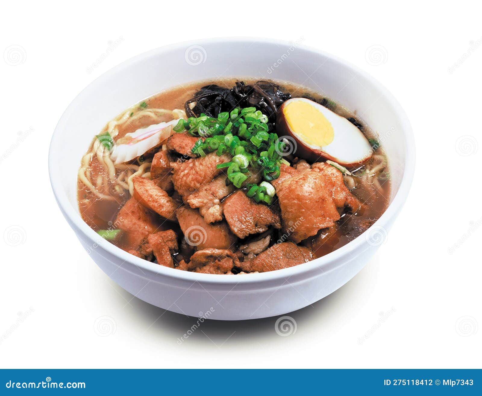 Japanese Braised Pork Belly Ramen with Pork Bone Broth Stock Photo