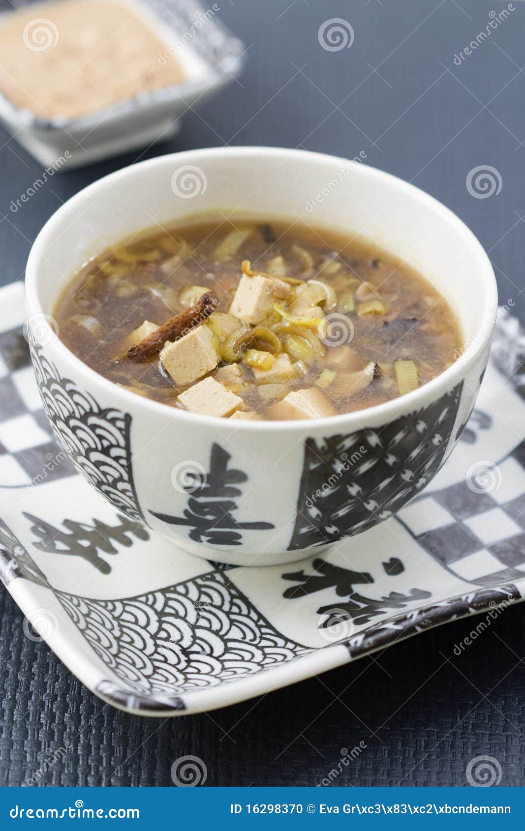 Japanese Broth stock photo. Image of leek, curd, food 16298370