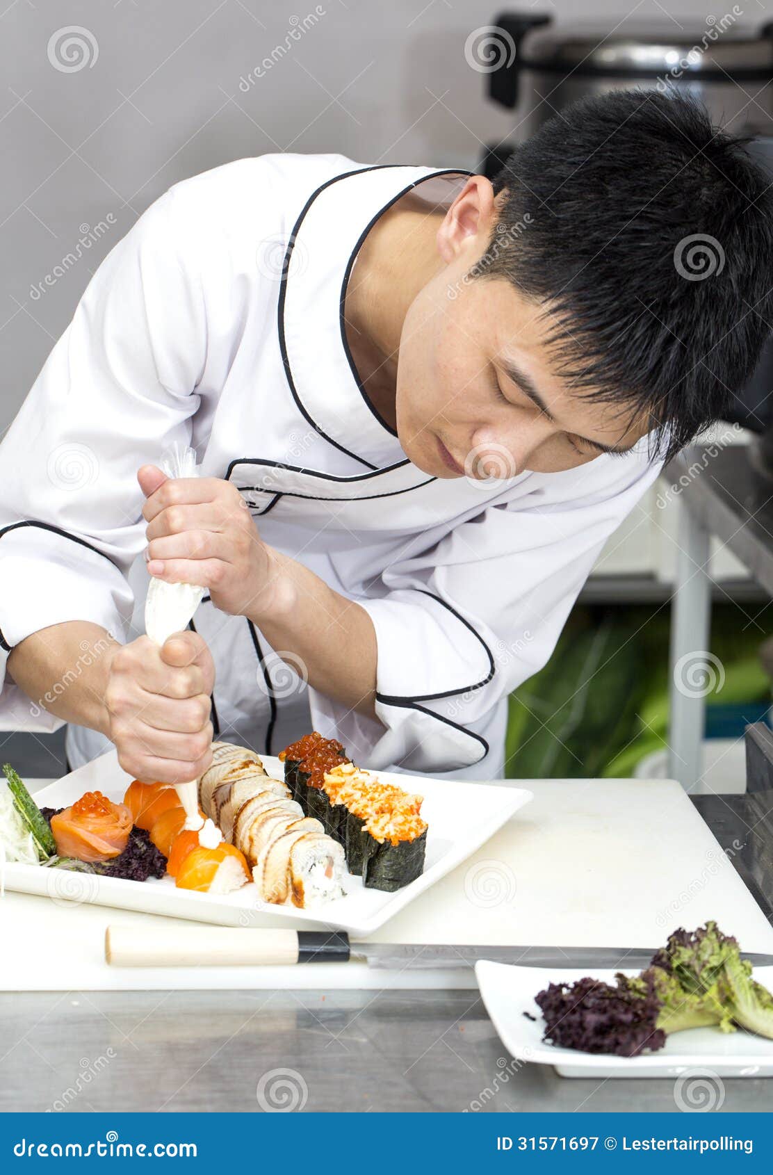 Japanese chef stock image. Image of dining, kitchen, culinary 31571697