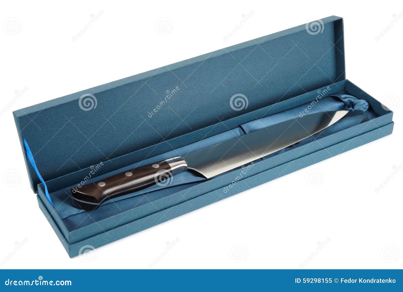 Japanese Chef S Knife in Gift Box, Isolated Stock Image Image of