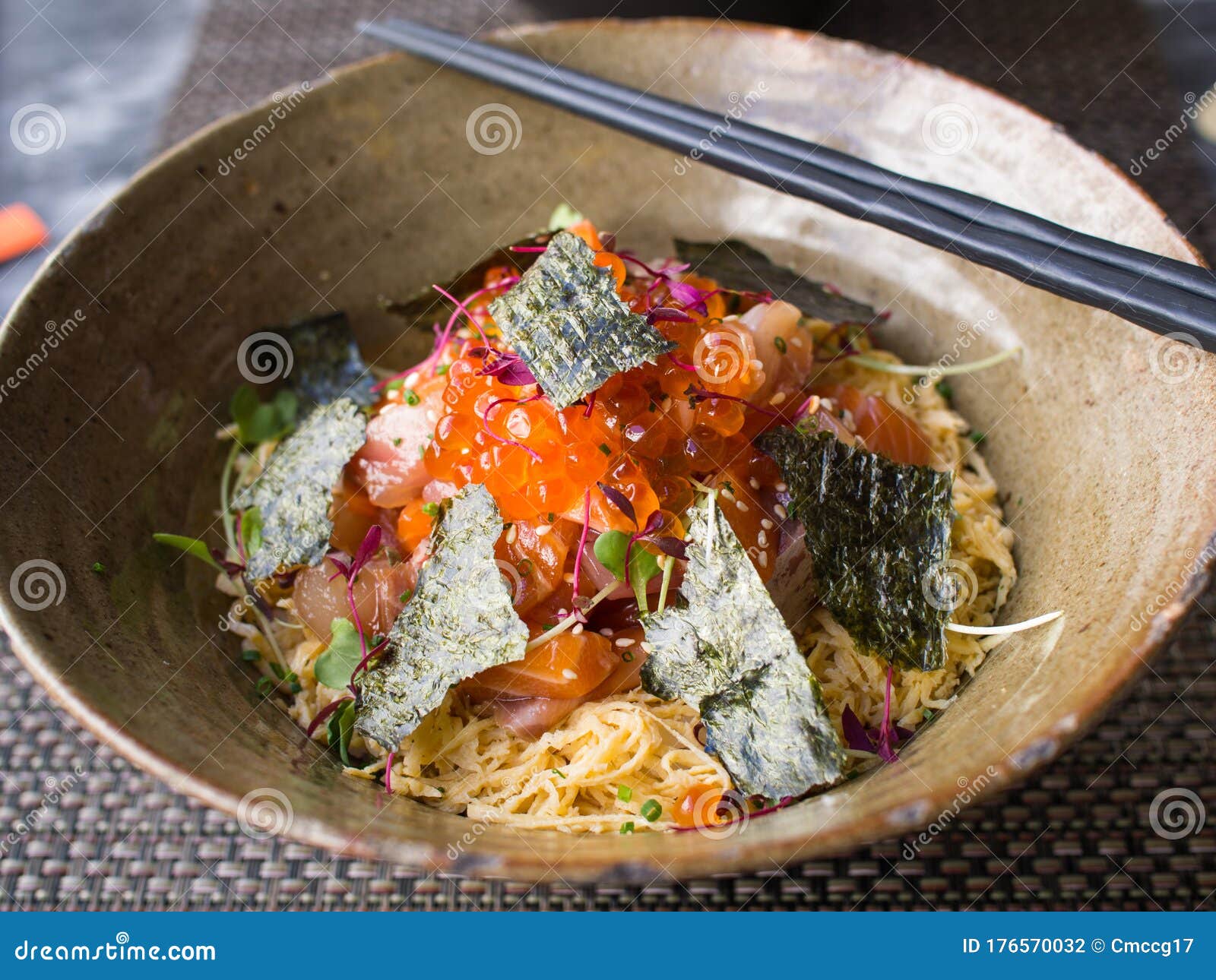 Japanese chirashi stock photo. Image of freshness, healthy 176570032