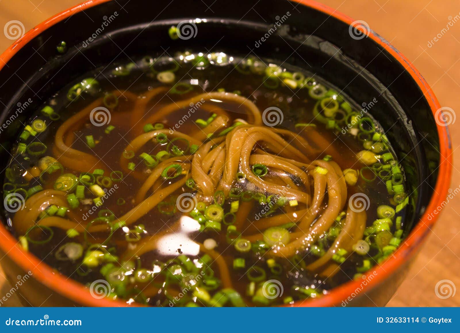 Japanese Cold Soba Noodles With Shrimp Tempura Called Zaru Soba Stock Photography