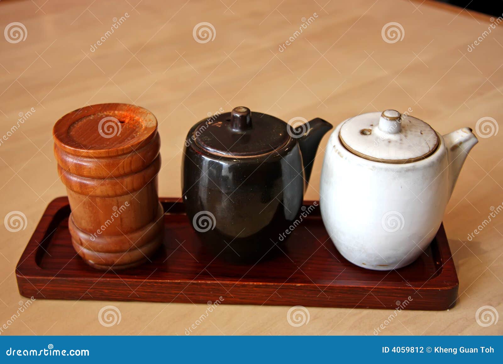 Japanese Condiment Containers Stock Photo Image of japanese, painted