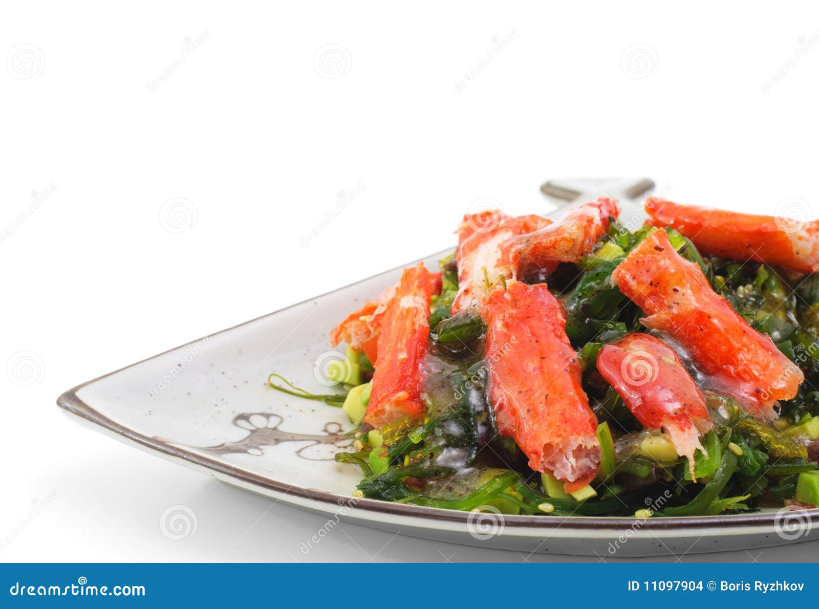 Japanese Cuisine Crab Sticks Salad Stock Photo Image of horizontal