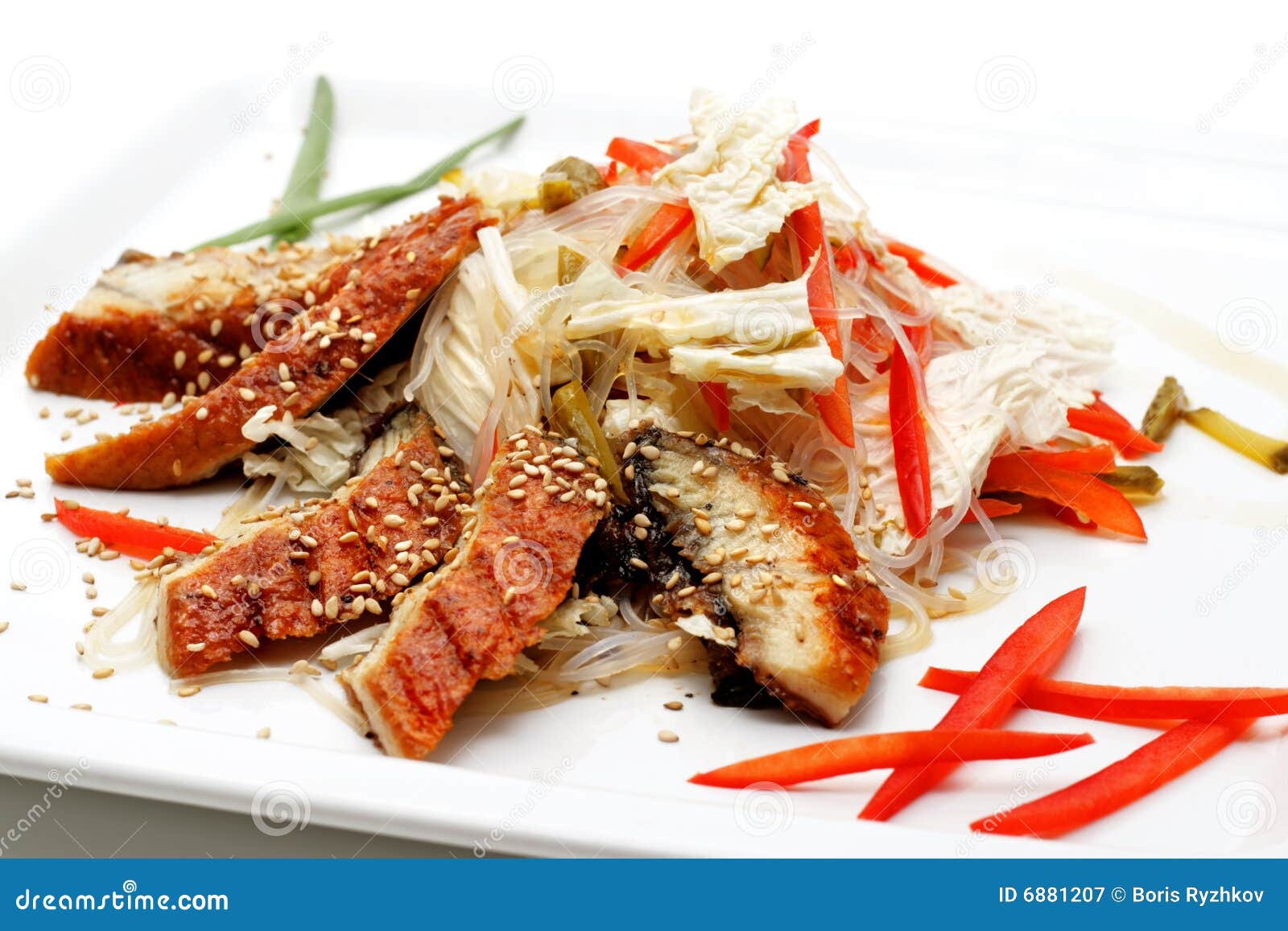 Japanese Cuisine Fish Plate Stock Image Image of background, plate